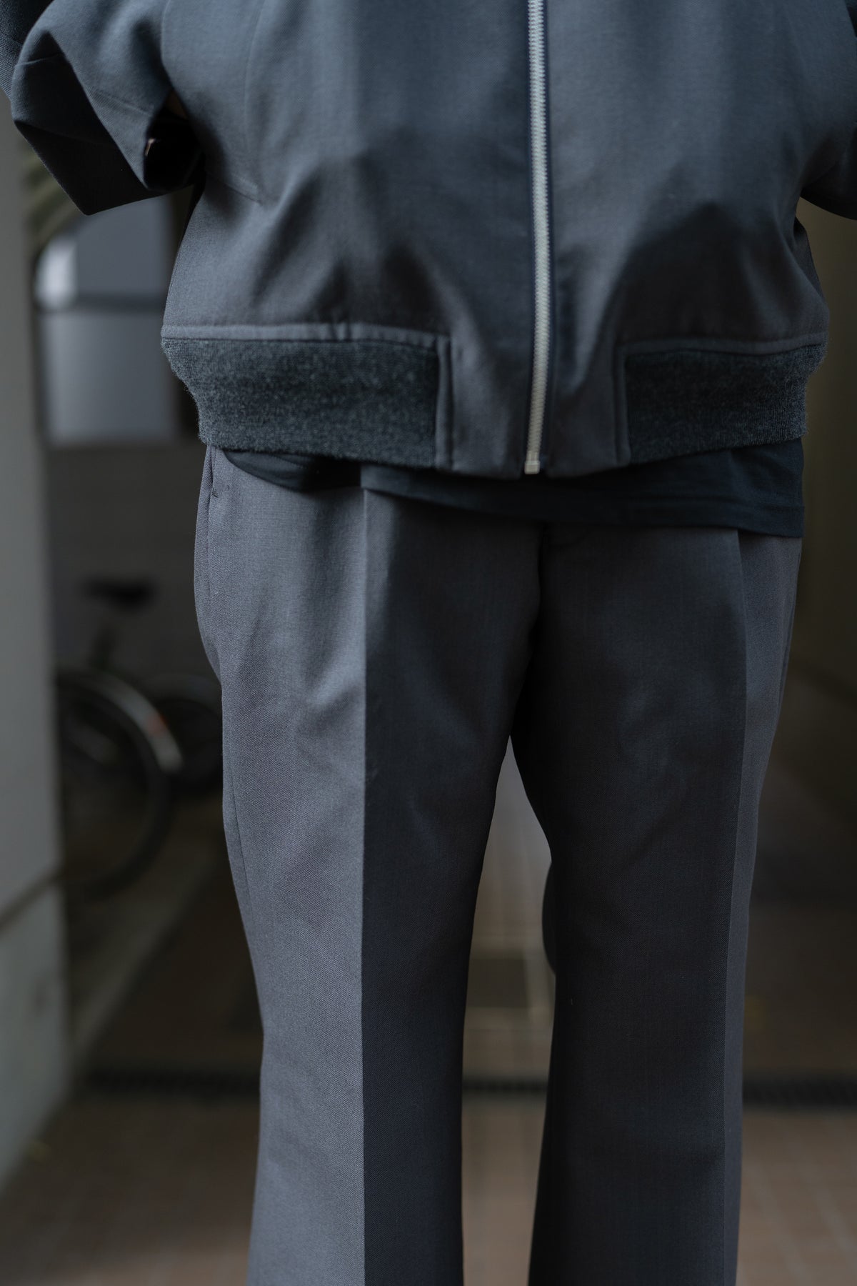 paratrait/ WOOL BLOUSON "GRAY"
