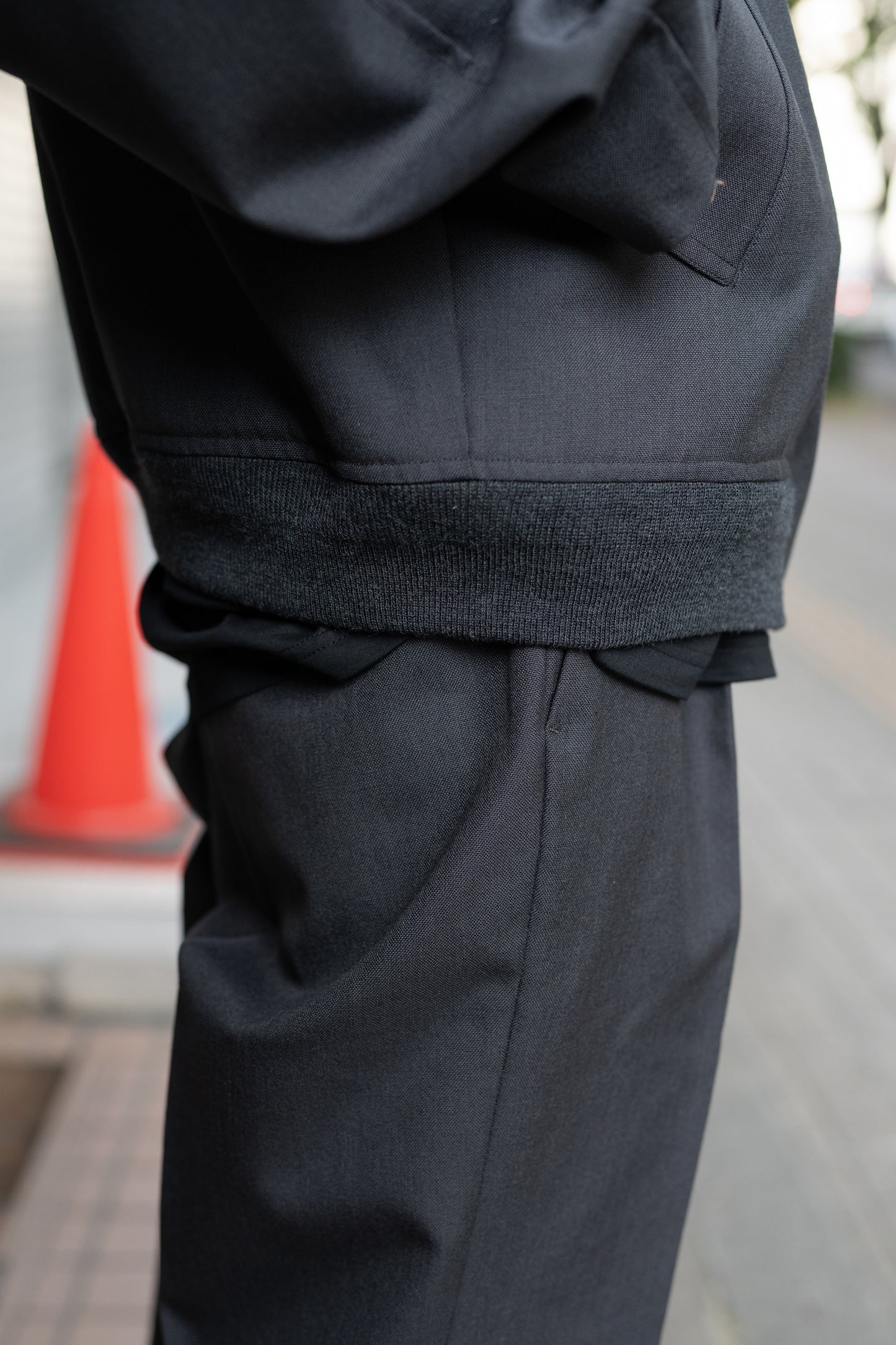 paratrait/ WOOL NONKE SLACKS "GRAY"