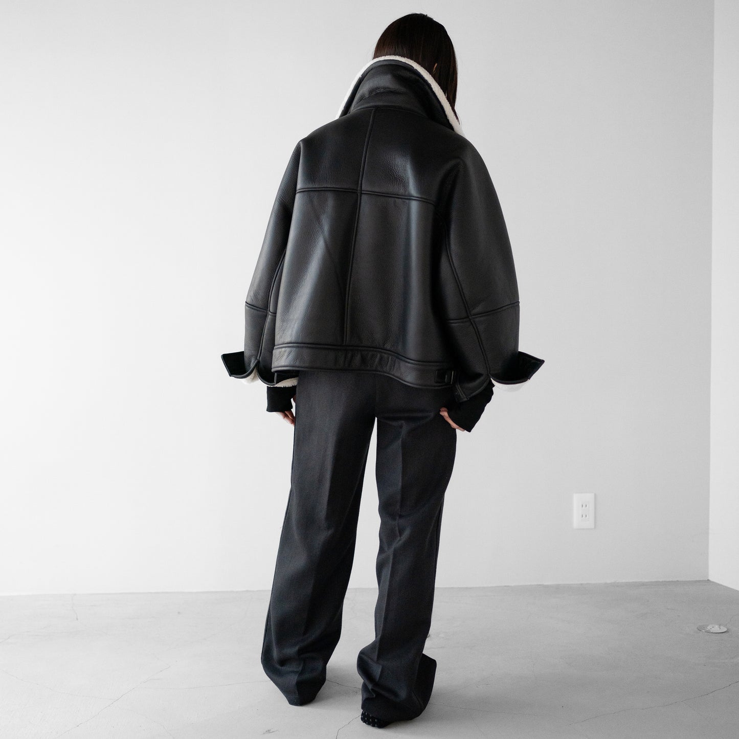 BIBLIOTHERK /  LOOSE DRESS TROUSERS "GRAY"