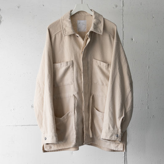 ANCELLM / PILLING SHIRT JACKET "WHITE"