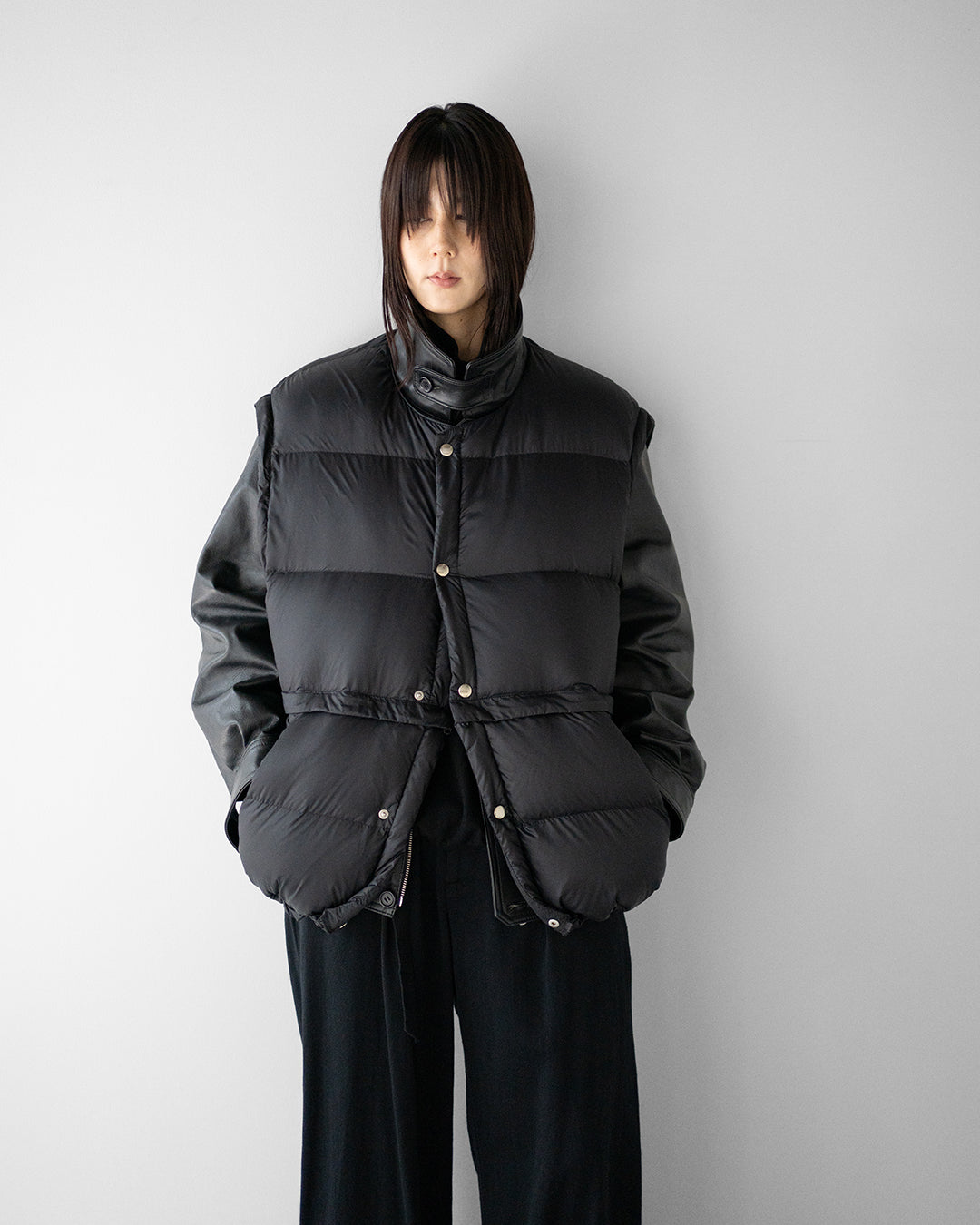 YOKE/ Nuback Leather Coverall Jacket 