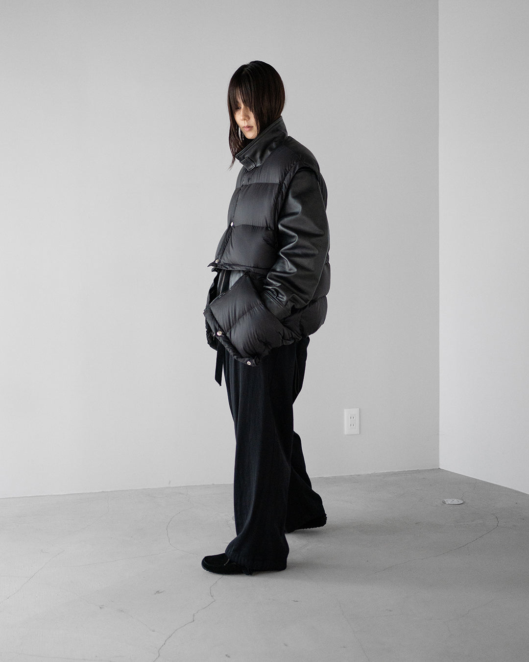 YOKE/ Nuback Leather Coverall Jacket 