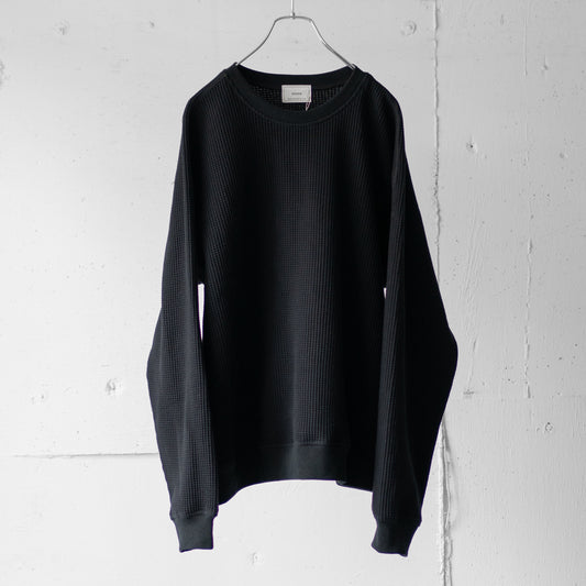 EVCON/ WAFFLE CREW NECK "BLACK"