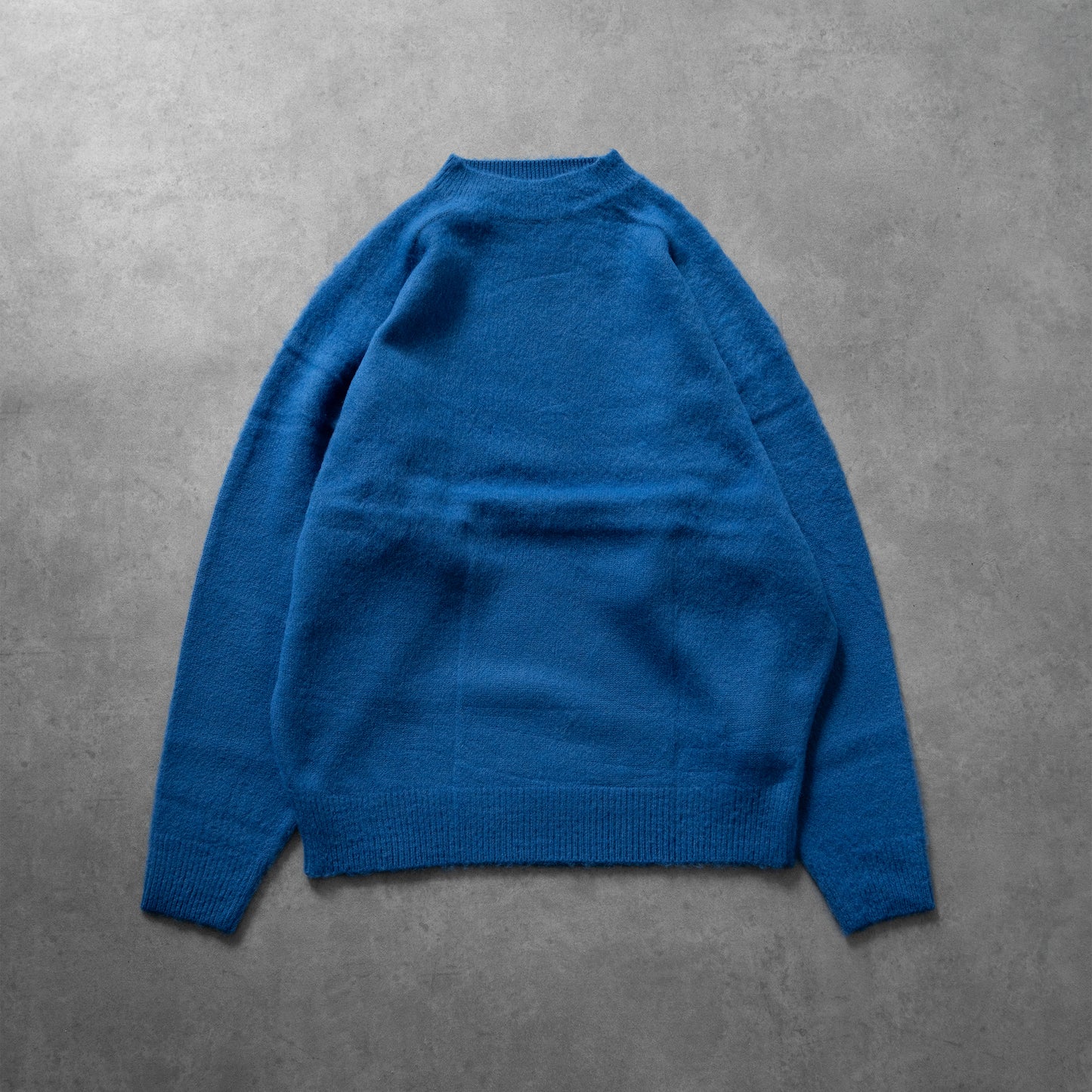 EVCON/ SHAGGY CREW NECK KNIT "BLUE"