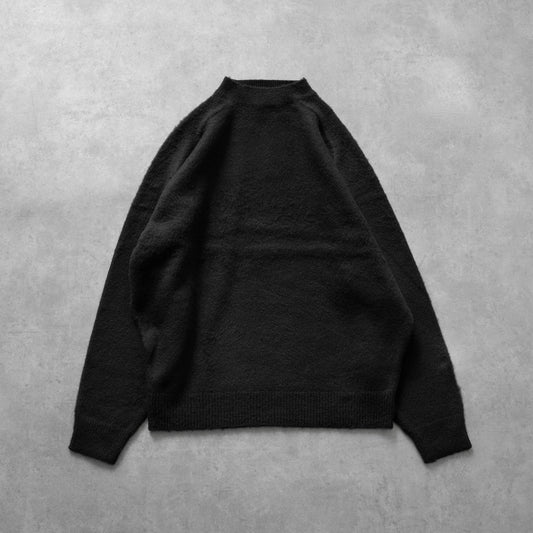 EVCON/ SHAGGY CREW NECK KNIT "BLACK"