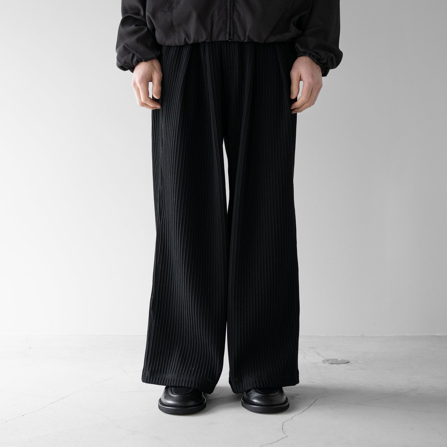 ANCELLM / WIDE EASY PANTS "BLACK"