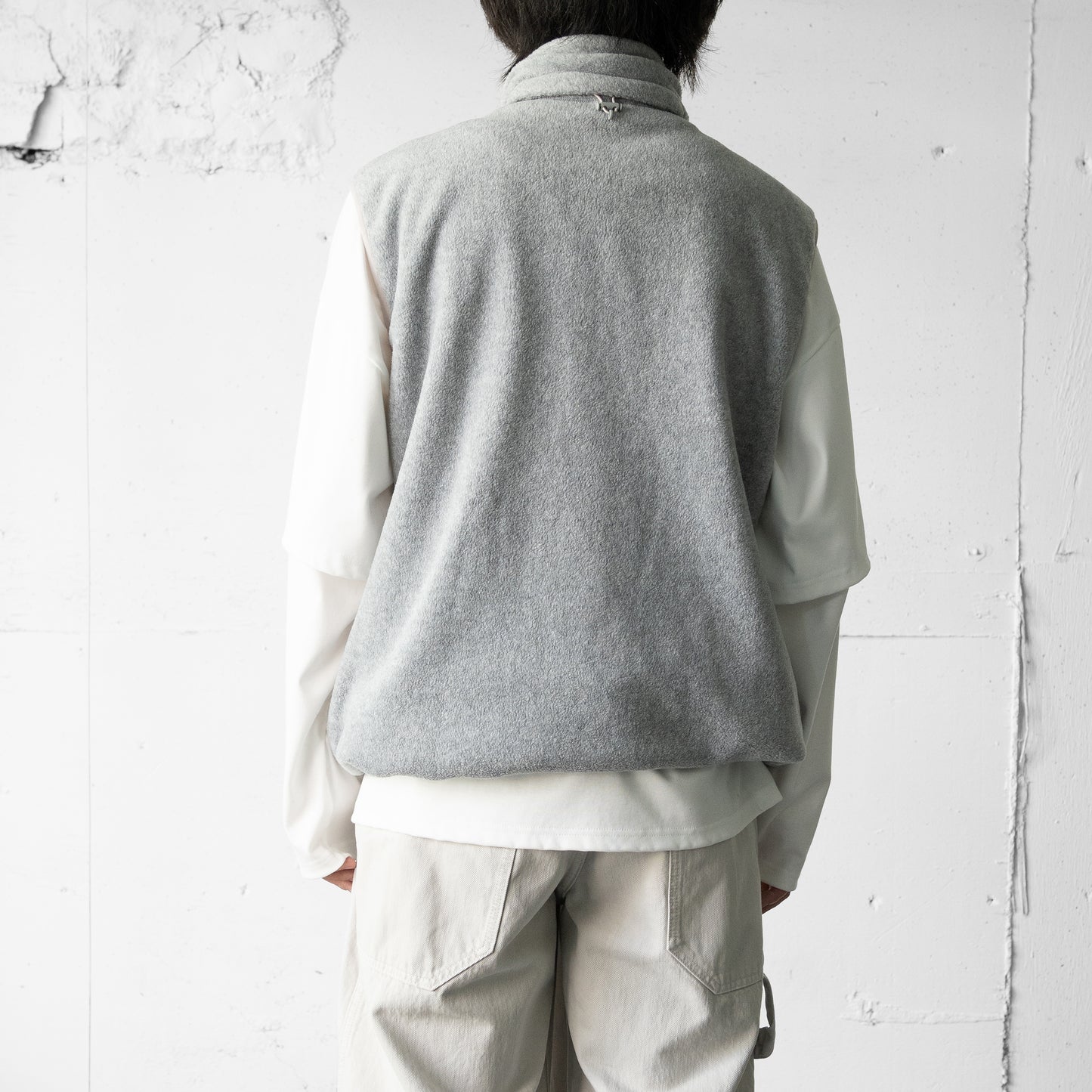 NEITHERS/ Survior Fleece Vest "Melange Grey"