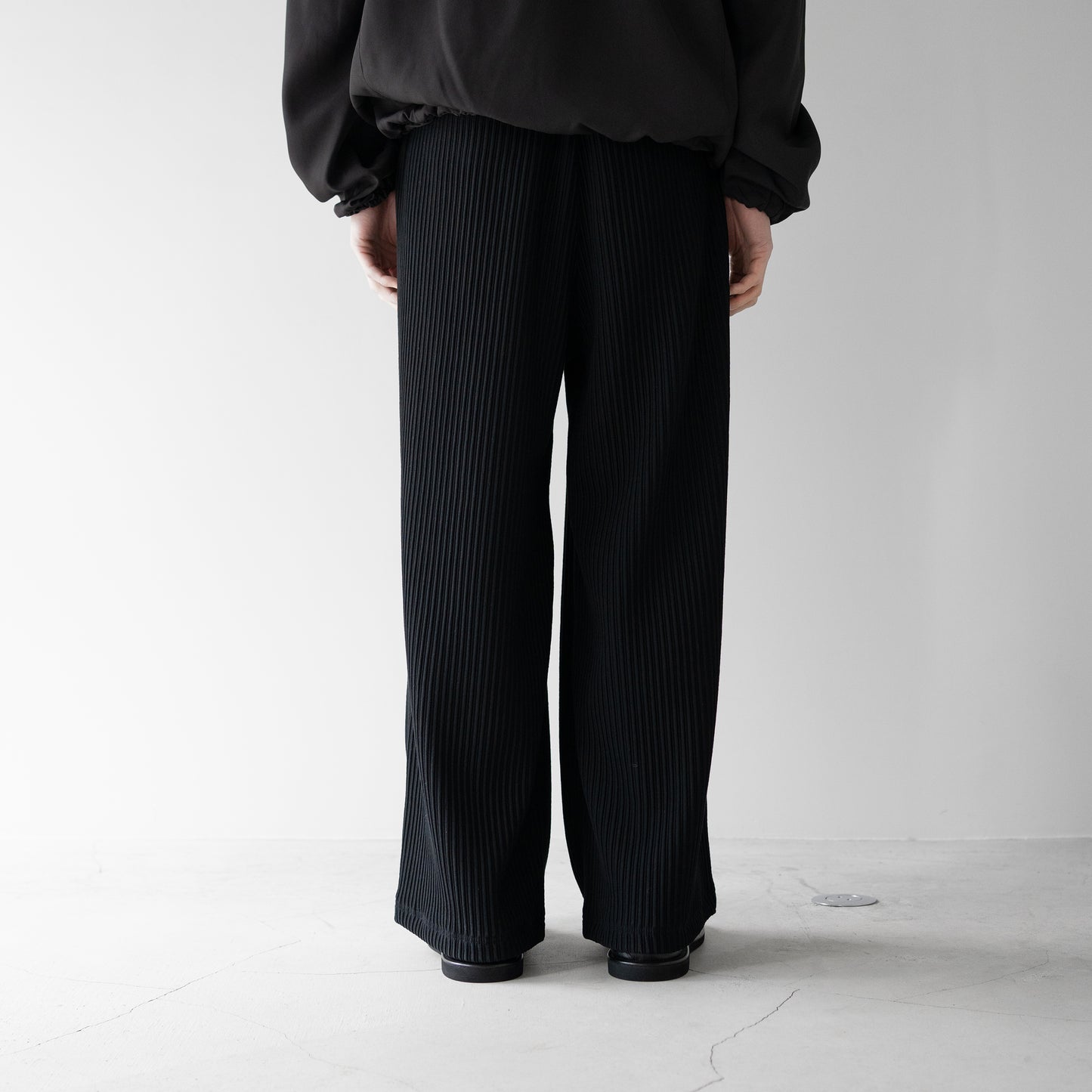 ANCELLM / WIDE EASY PANTS "BLACK"