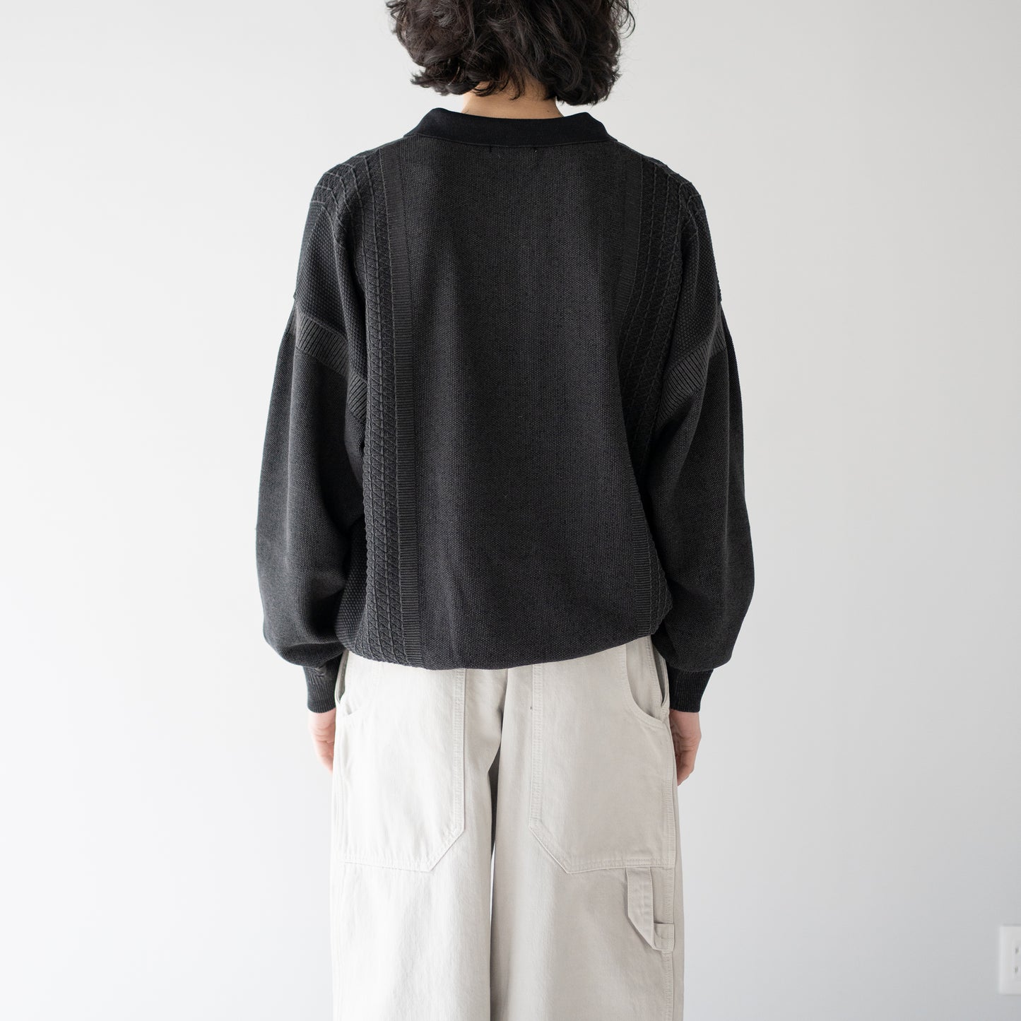 YASHIKI / Kanto Zip Polo "BLACK"