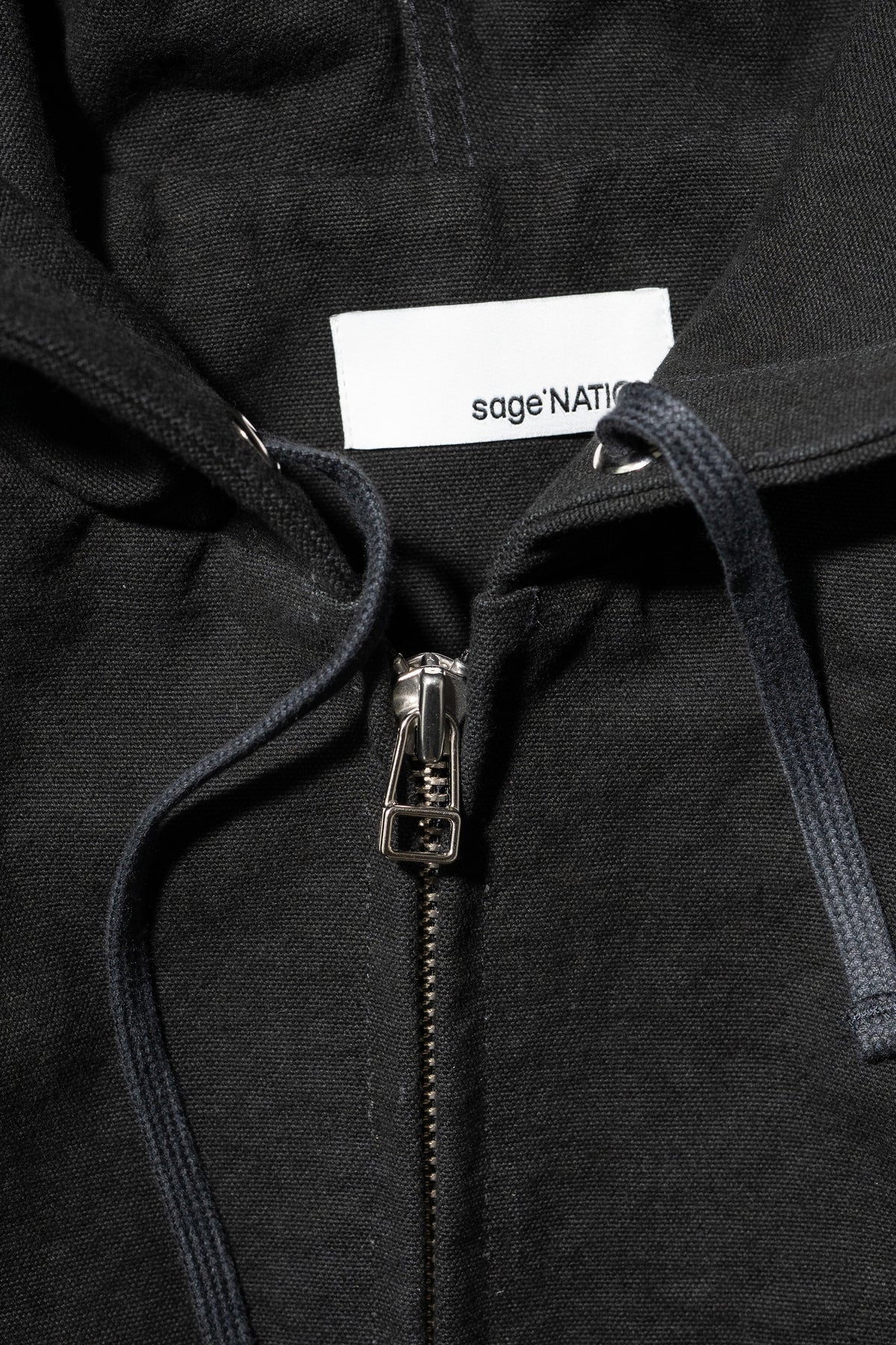SAGE NATION / Hoodie Jacket  "Black"