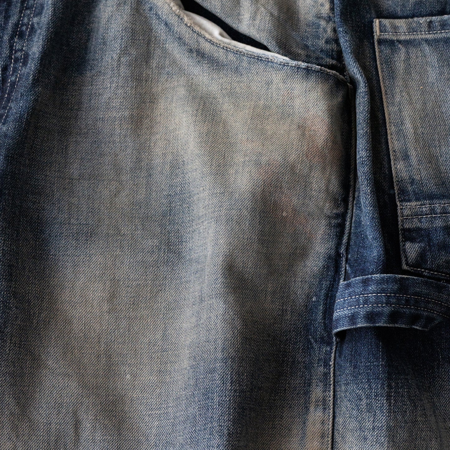 ANCELLM / DENIM PAINTER SHORTS "INDIGO"