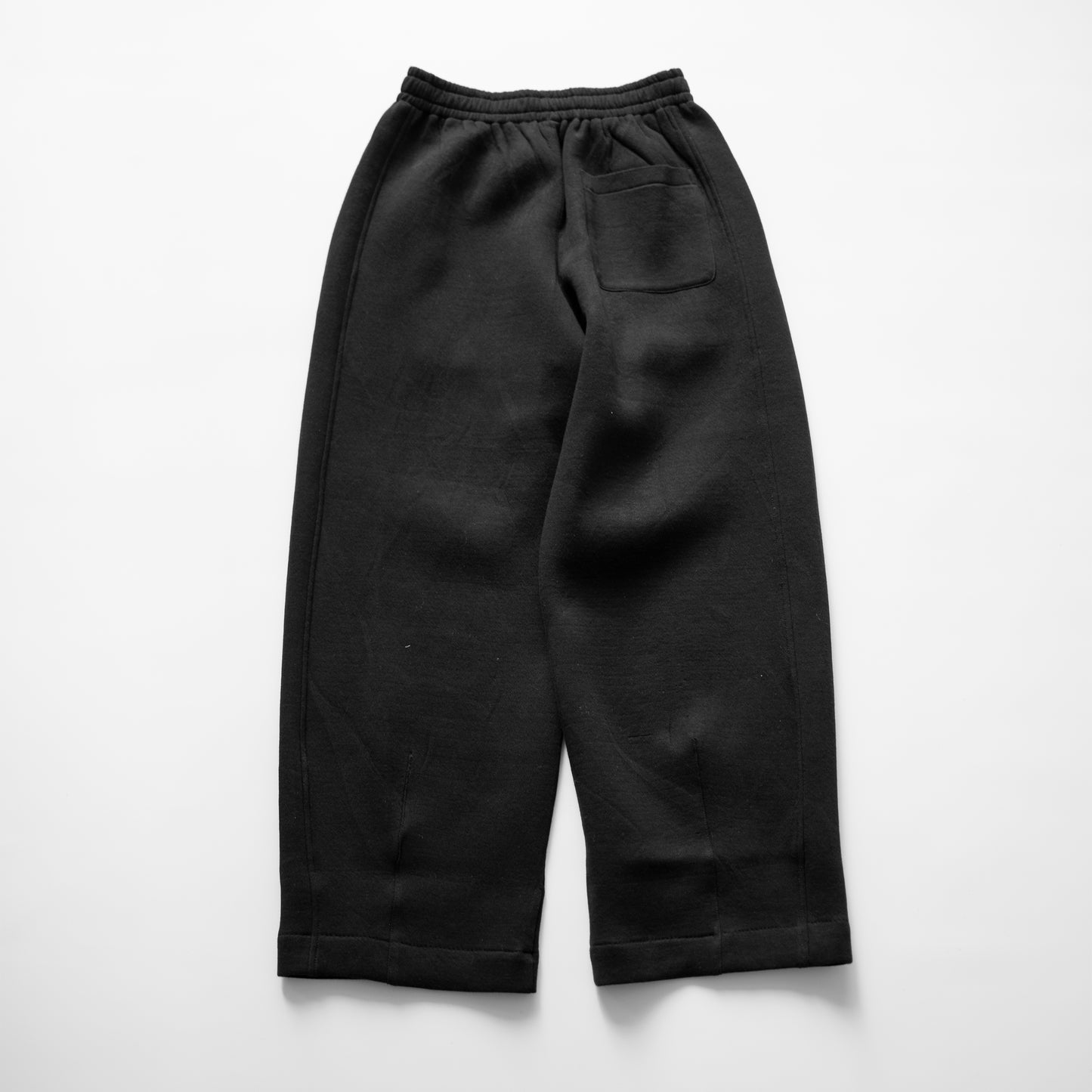 ssstein/ COTTON DOUBLE KNIT TWIST SEAM PANTS "BLACK"