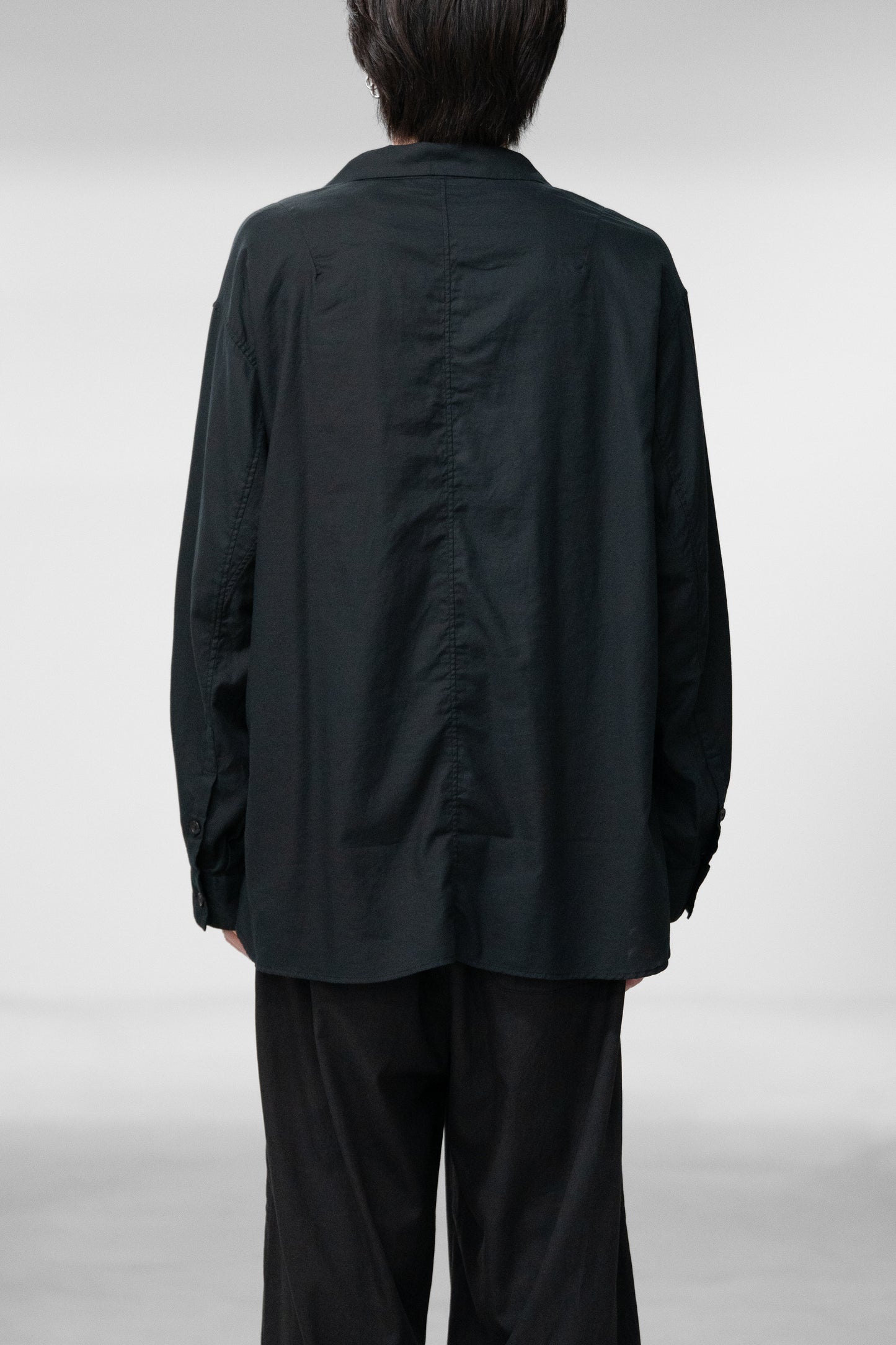ANCELLM / C/S TAILORED SHIRT "BLACK"