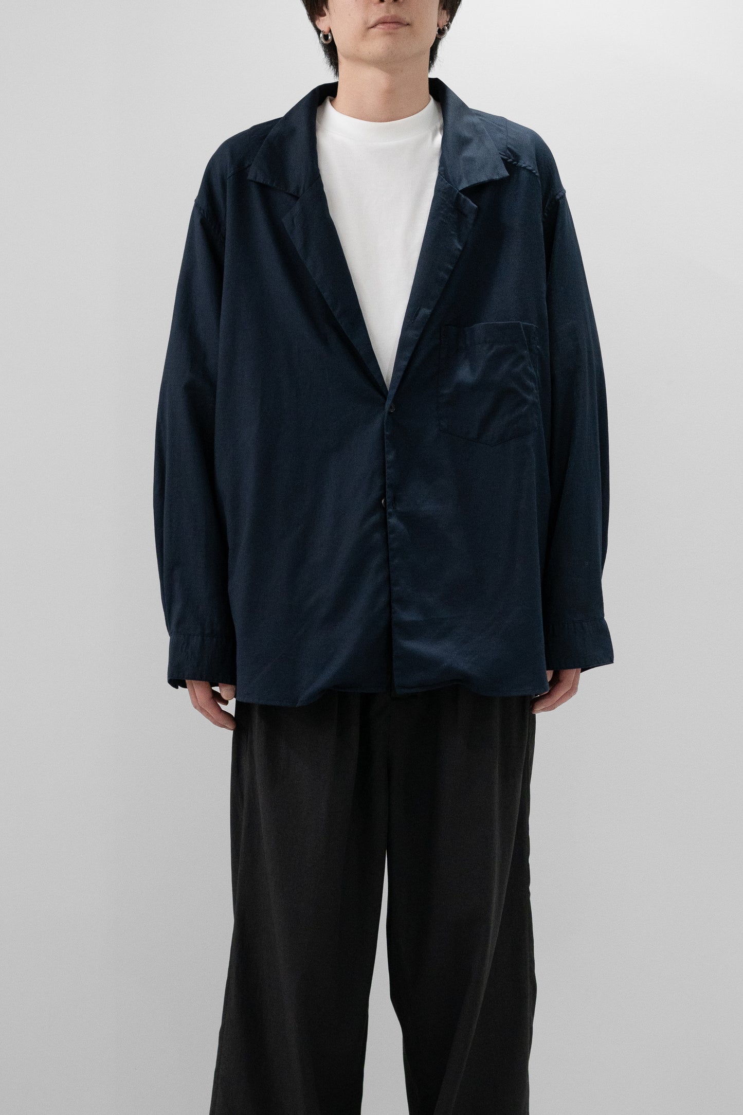ANCELLM / C/S TAILORED SHIRT "NAVY"