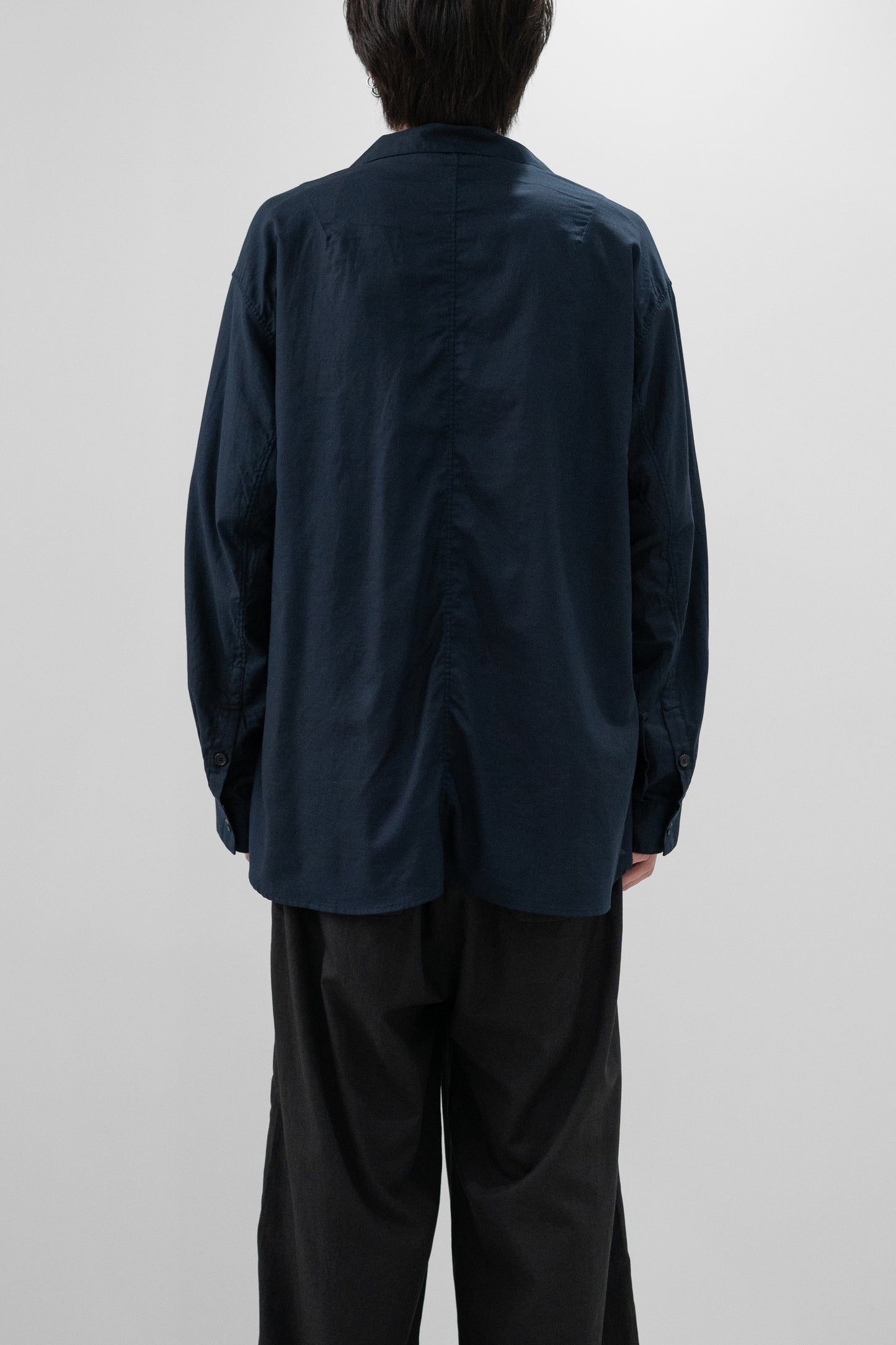 ANCELLM / C/S TAILORED SHIRT "NAVY"