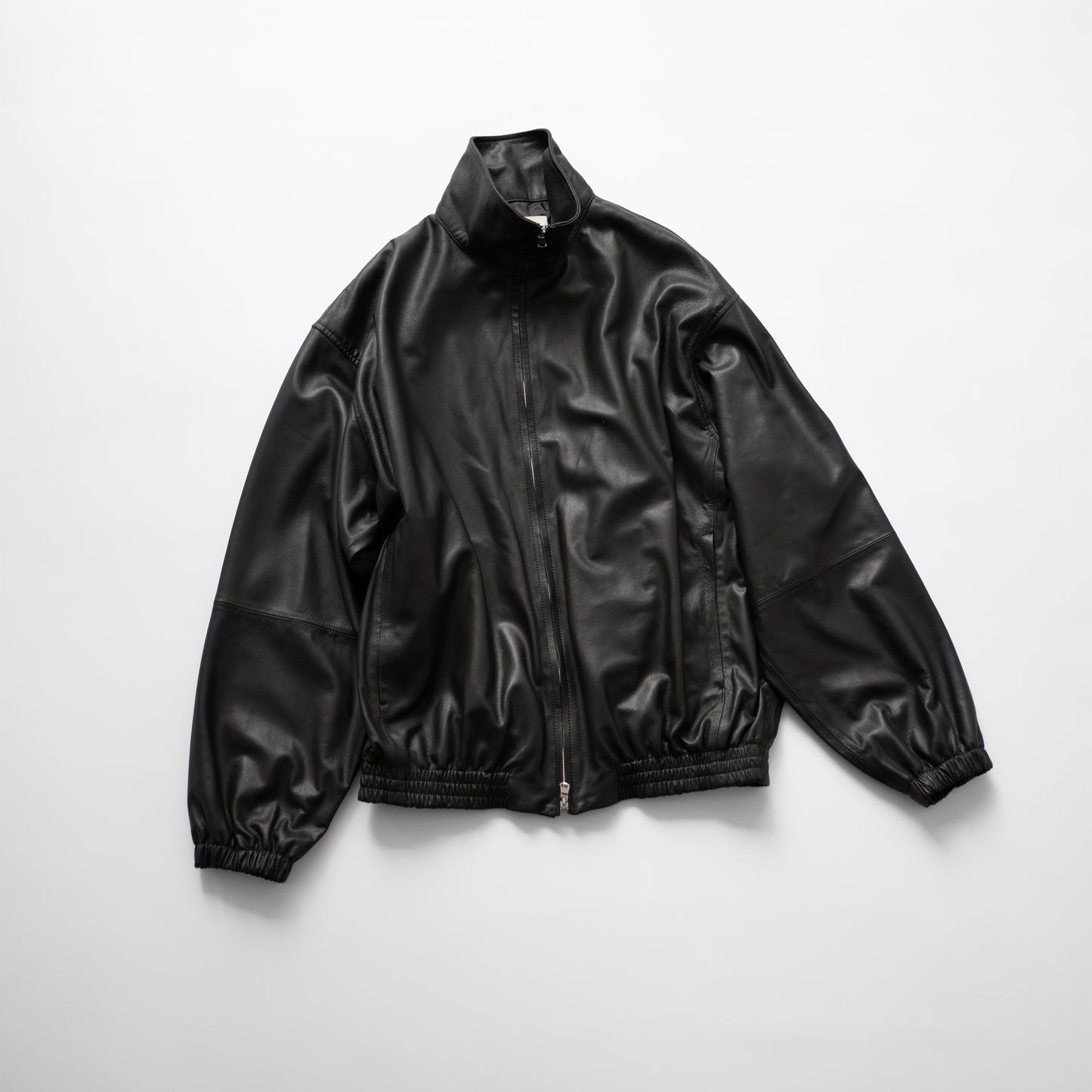 YOKE/ LEATHER TRAINING JACKET "BLACK"