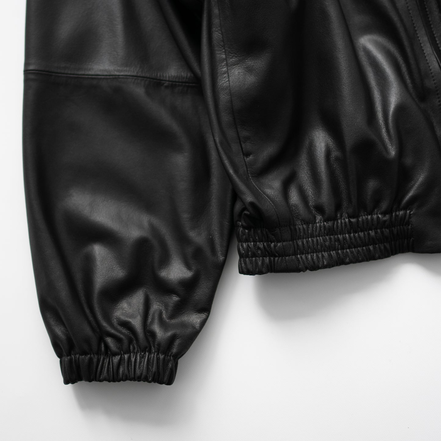 YOKE/ LEATHER TRAINING JACKET "BLACK"