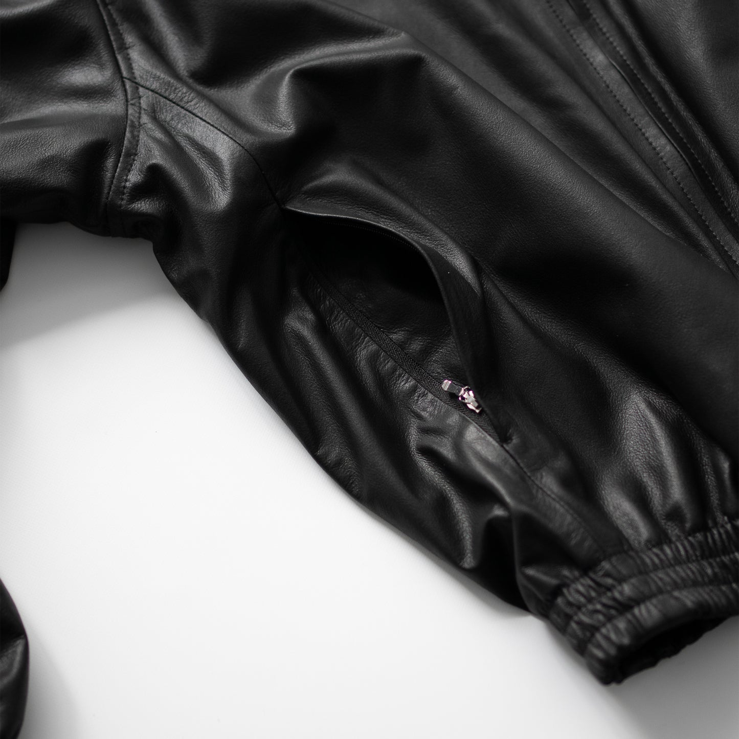 YOKE/ LEATHER TRAINING JACKET "BLACK"