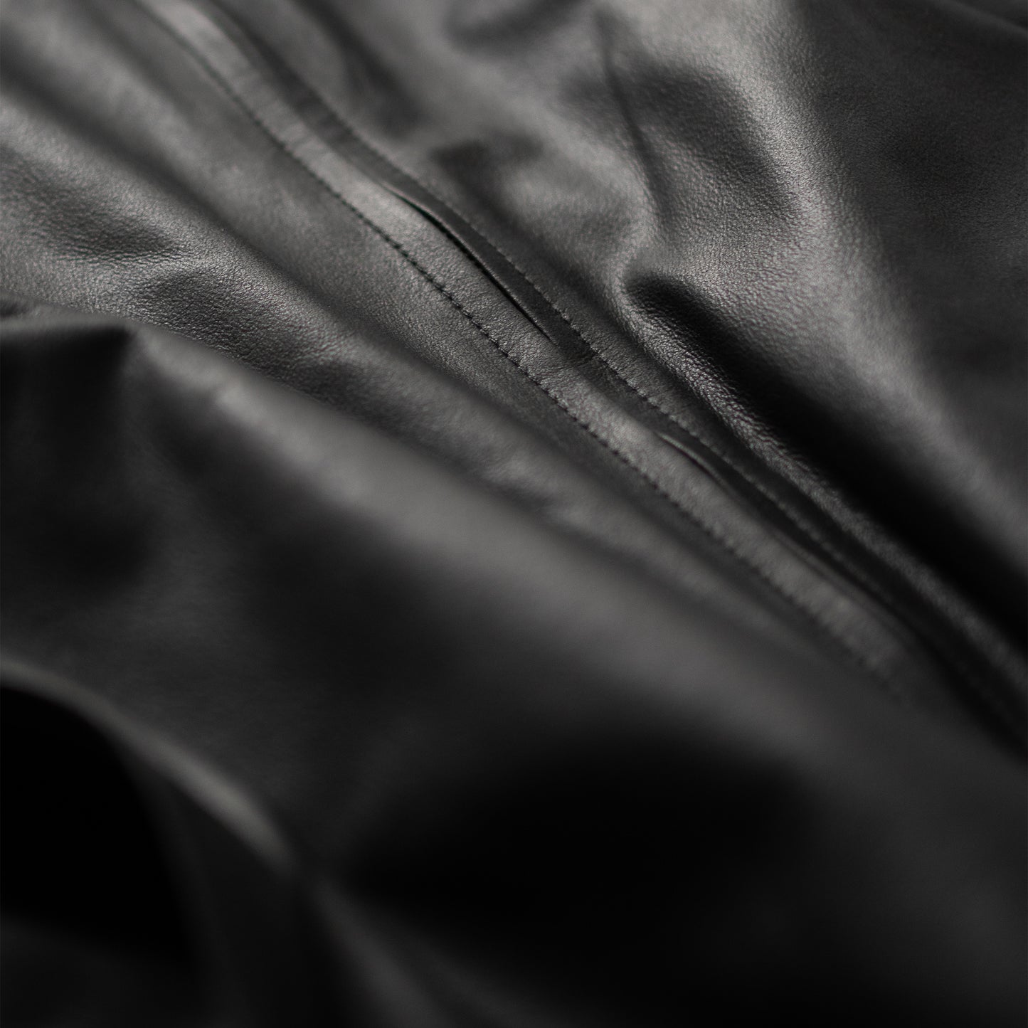 YOKE/ LEATHER TRAINING JACKET "BLACK"