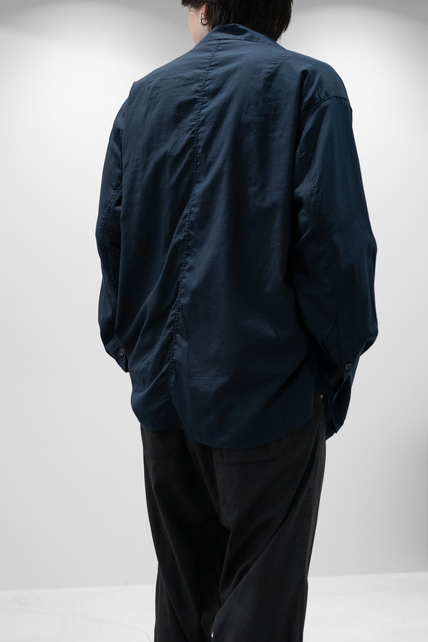 ANCELLM / C/S TAILORED SHIRT "NAVY"