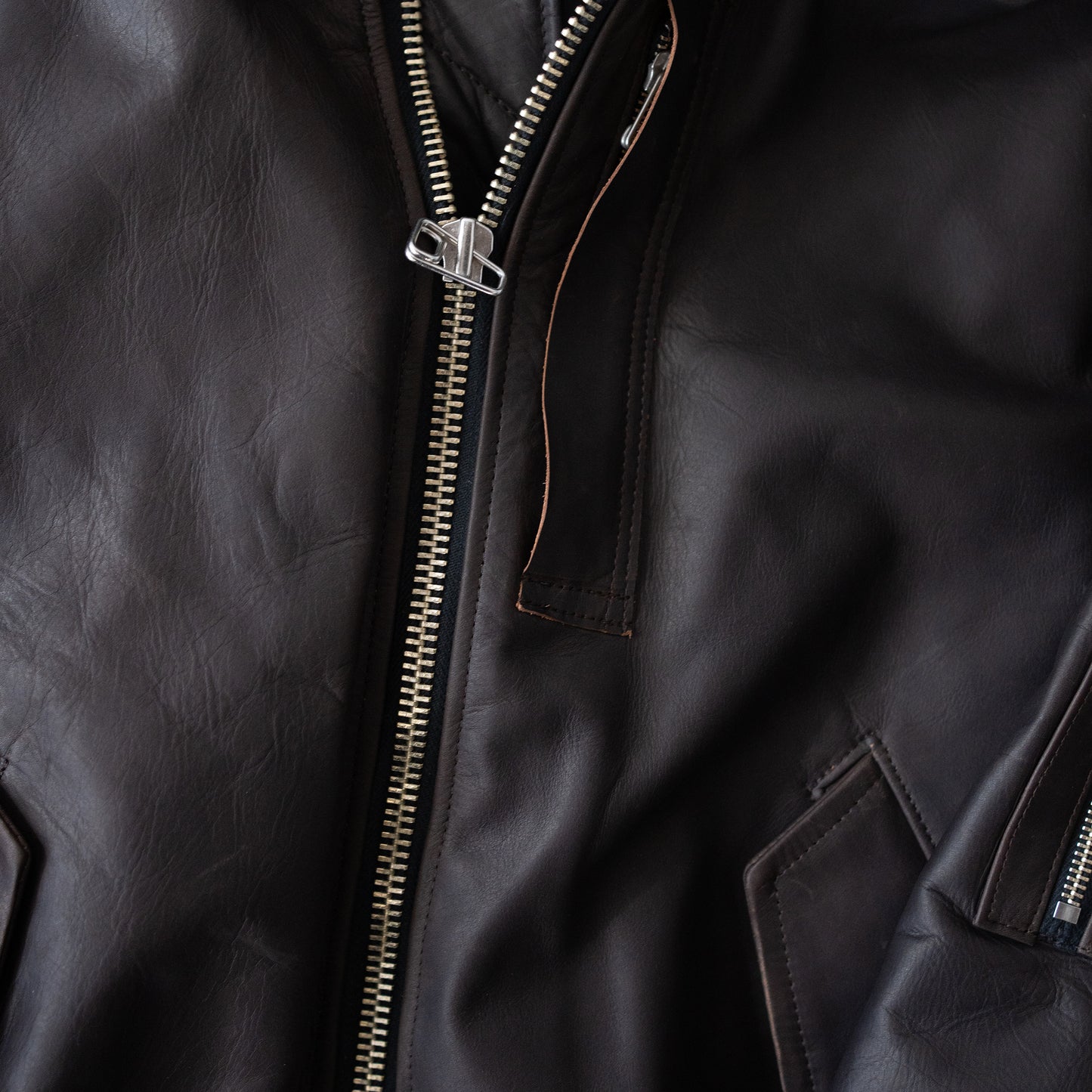 ROTOL/ LEATHER BOMBER JACKET "BLACK"
