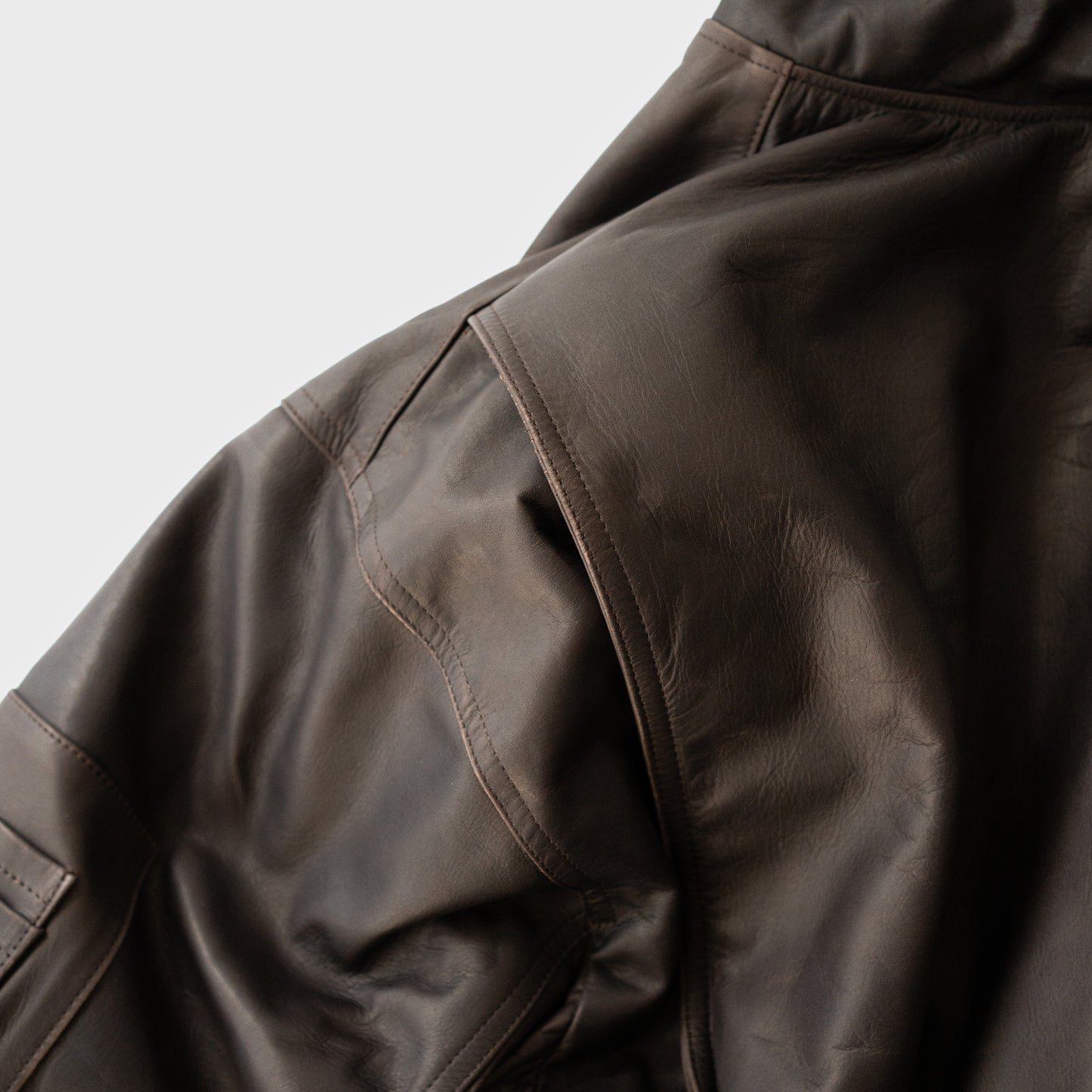 ROTOL/ LEATHER BOMBER JACKET "BLACK"