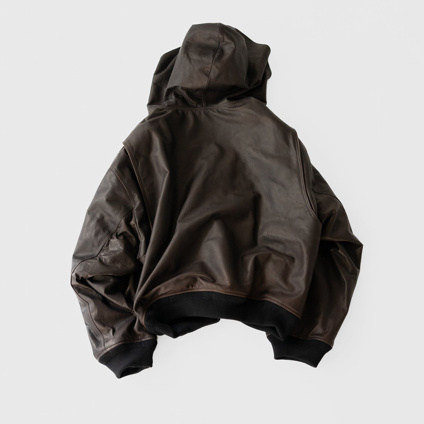 ROTOL/ LEATHER BOMBER JACKET "BLACK"
