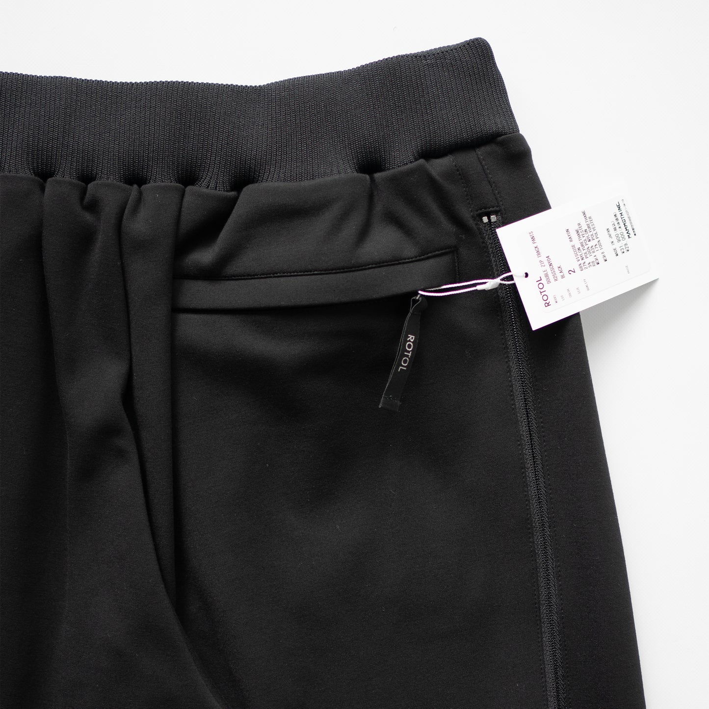 ROTOL/ DOUBLE ZIP TRACK PANTS "BLACK"