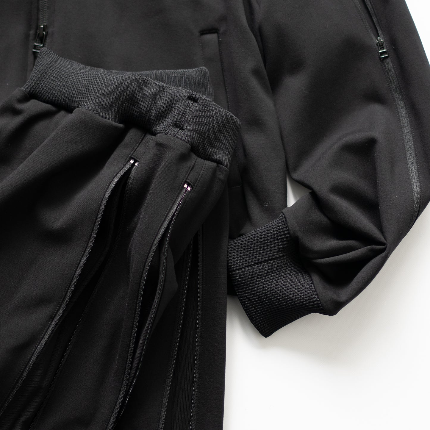 ROTOL/ DOUBLE ZIP TRACK JACKET "BLACK"