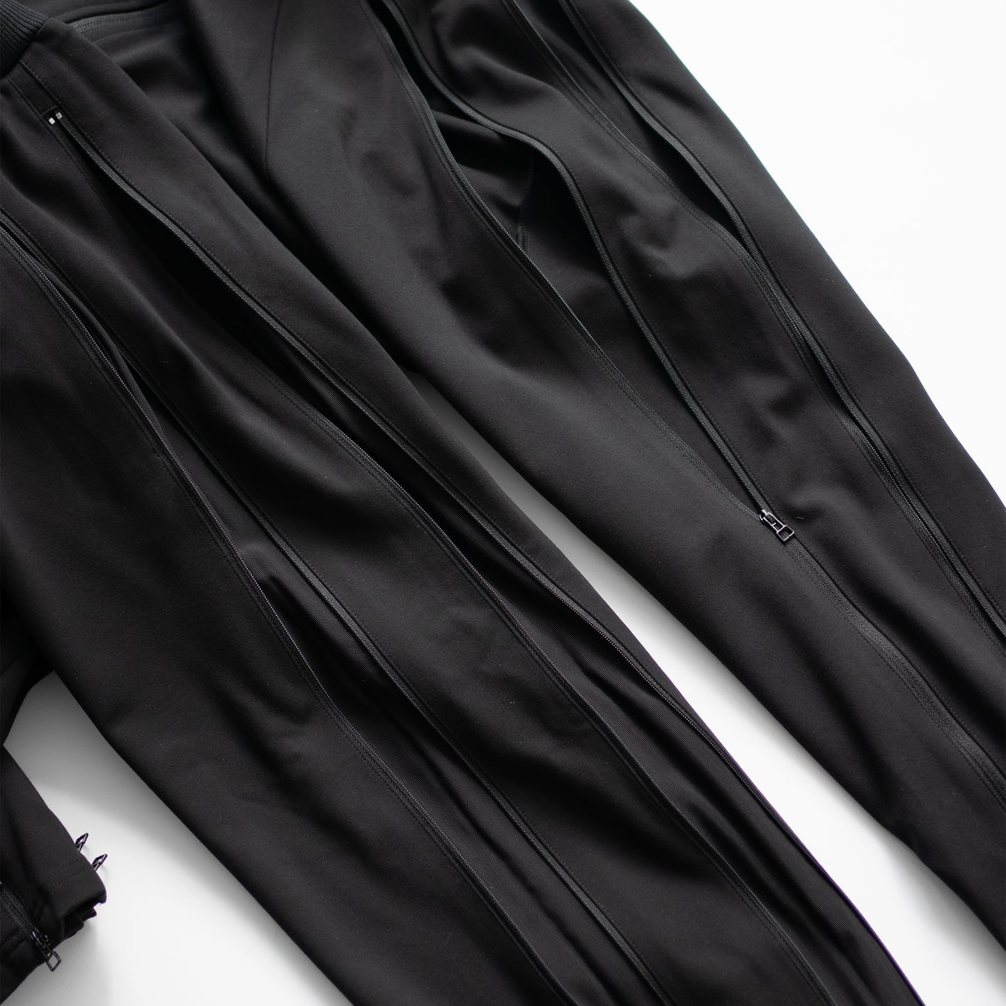 ROTOL/ DOUBLE ZIP TRACK PANTS "BLACK"