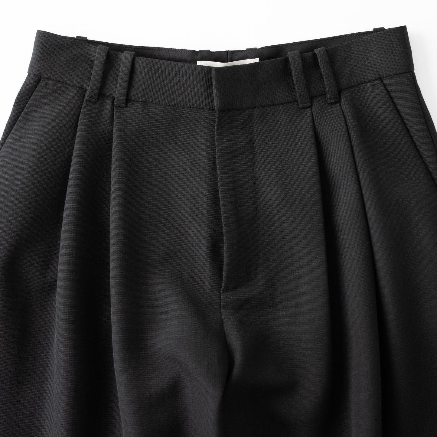 STUDIO NICHOLSON/ LINE -DOUBLE PLEAT VOLUME PANTS  "BLACK"