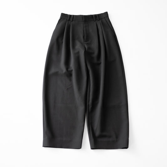 STUDIO NICHOLSON/ LINE -DOUBLE PLEAT VOLUME PANTS  "BLACK"