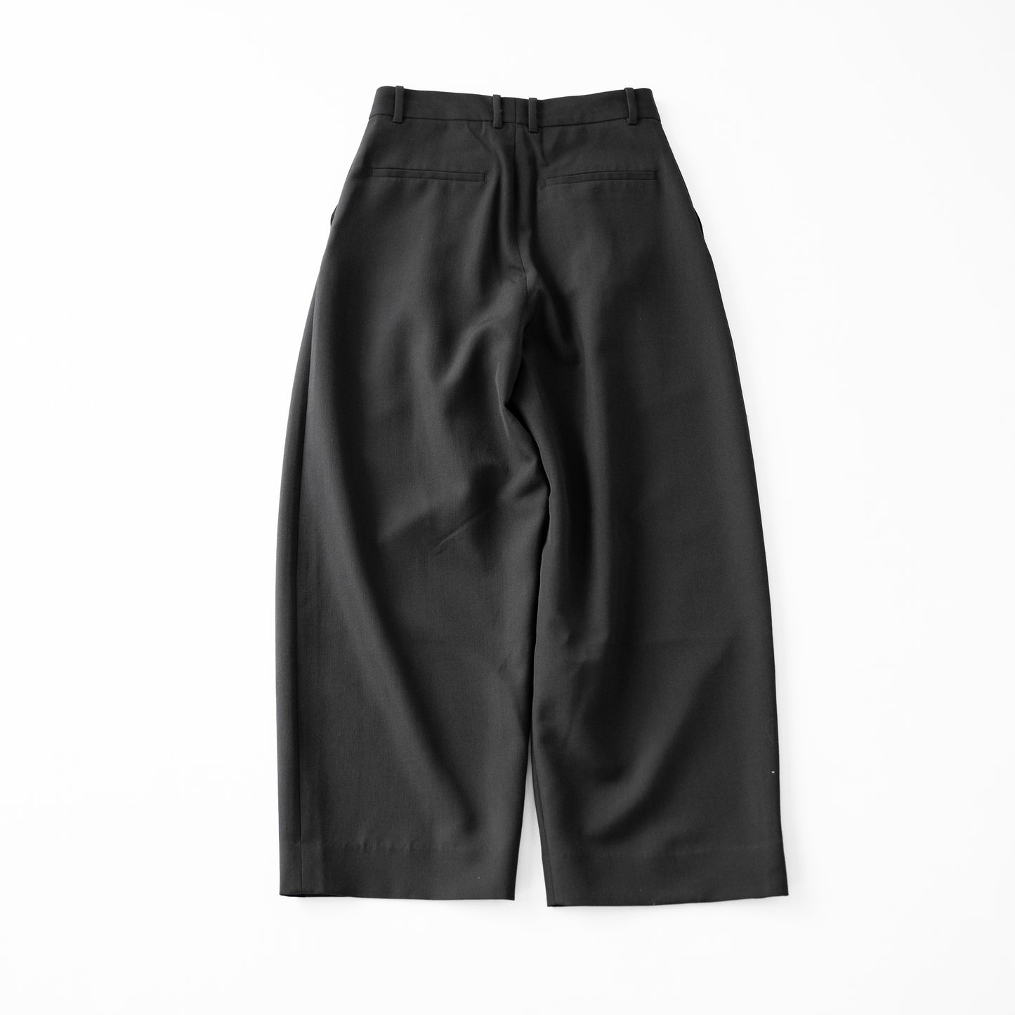 STUDIO NICHOLSON/ LINE -DOUBLE PLEAT VOLUME PANTS  "BLACK"