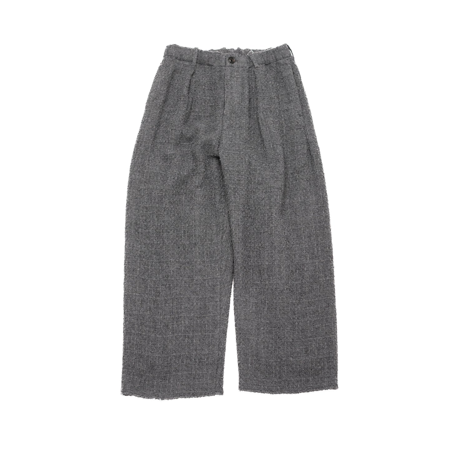 nonnotte/ Draping Elastic In Tuck Wide Trousers "Charcoal Top"