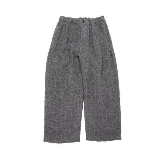 nonnotte/ Draping Elastic In Tuck Wide Trousers "Charcoal Top"