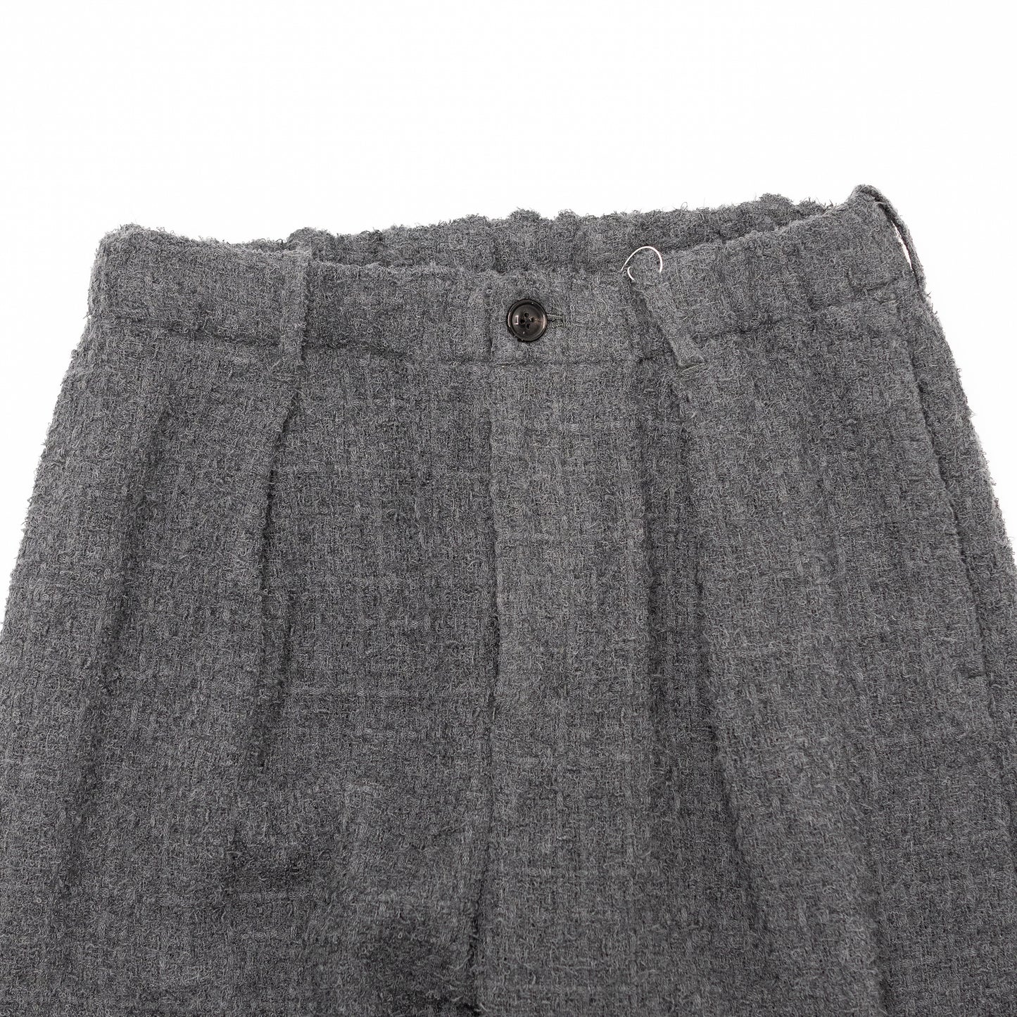 nonnotte/ Draping Elastic In Tuck Wide Trousers "Charcoal Top"