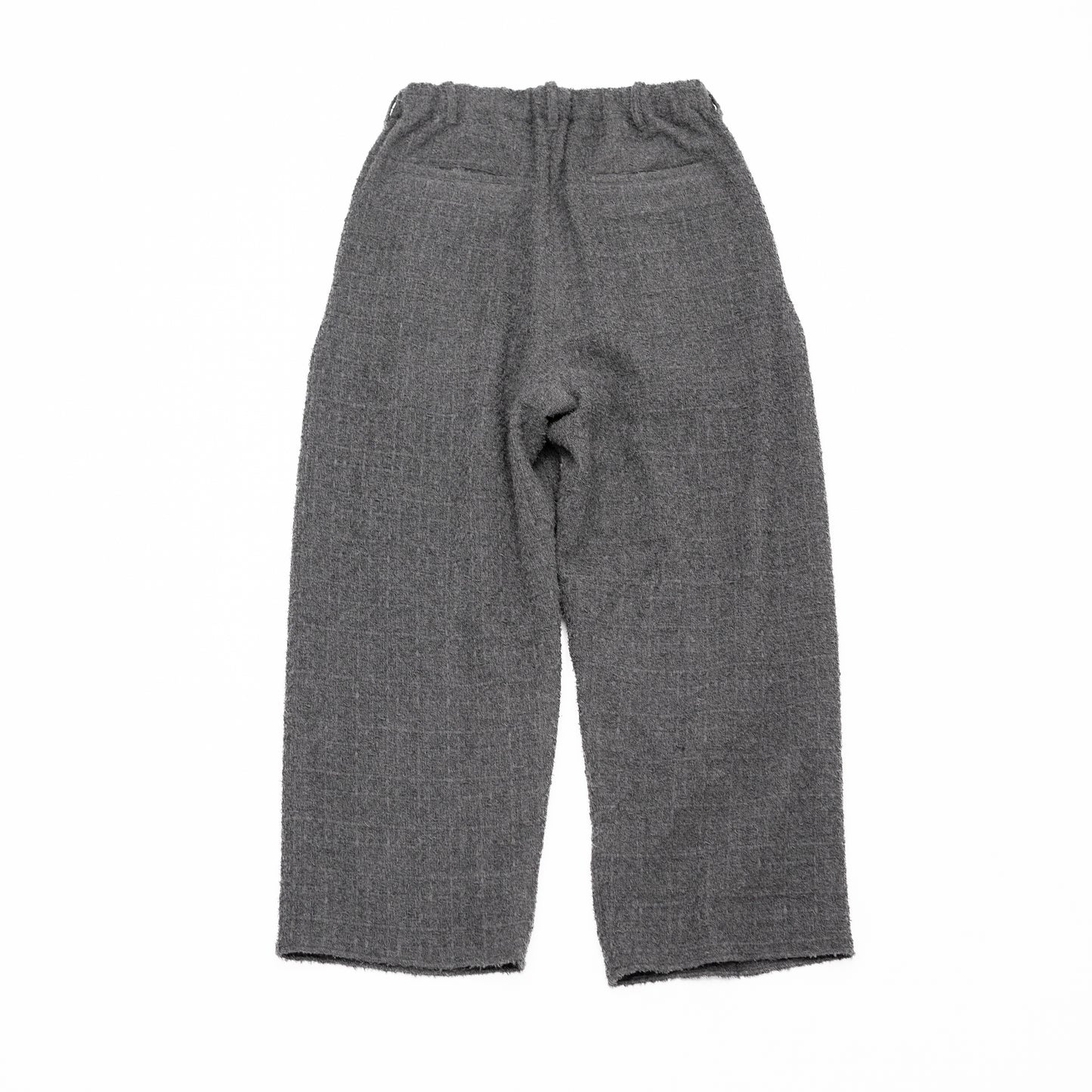 nonnotte/ Draping Elastic In Tuck Wide Trousers "Charcoal Top"