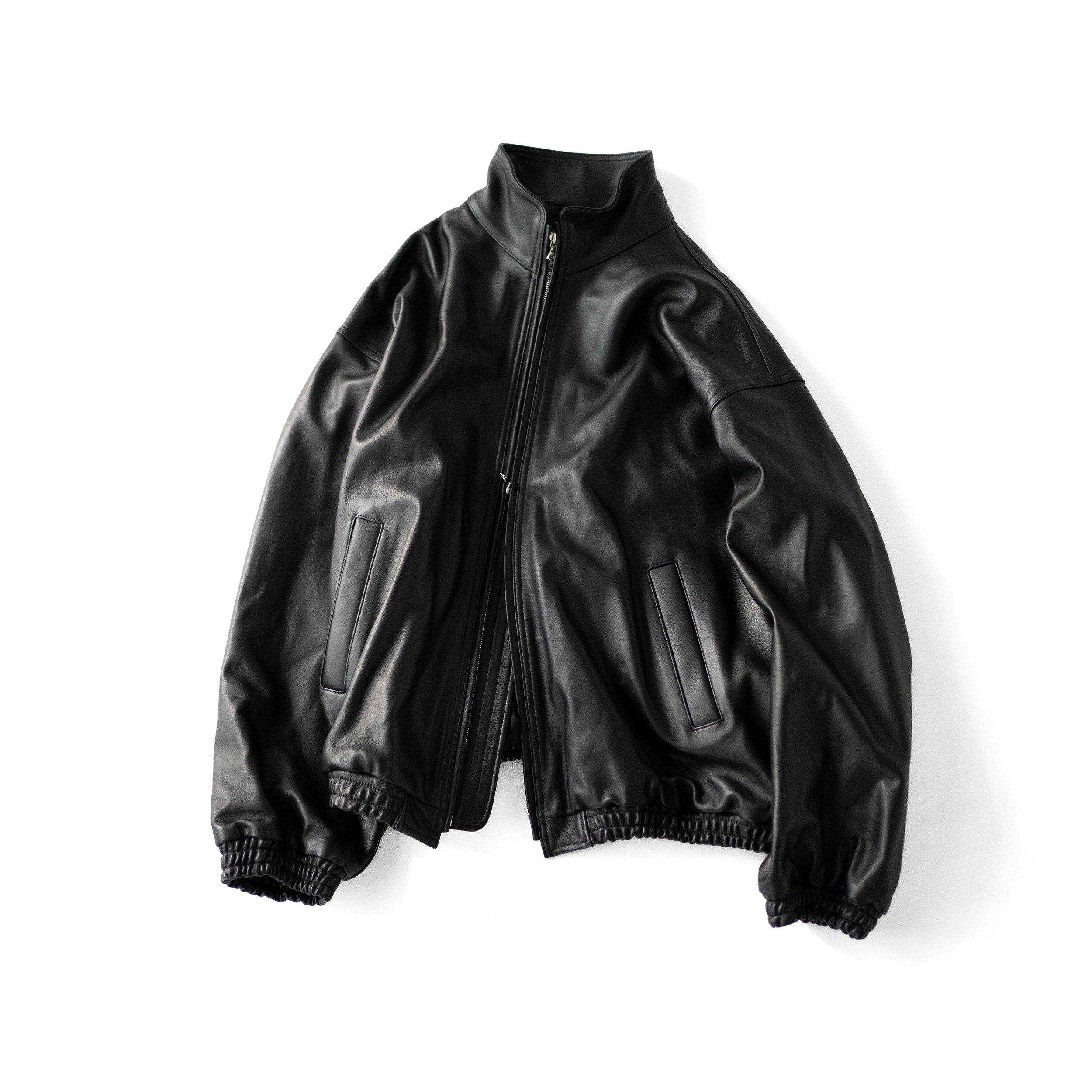 ssstein SHEEP LEATHER STAND COLAR JACKET