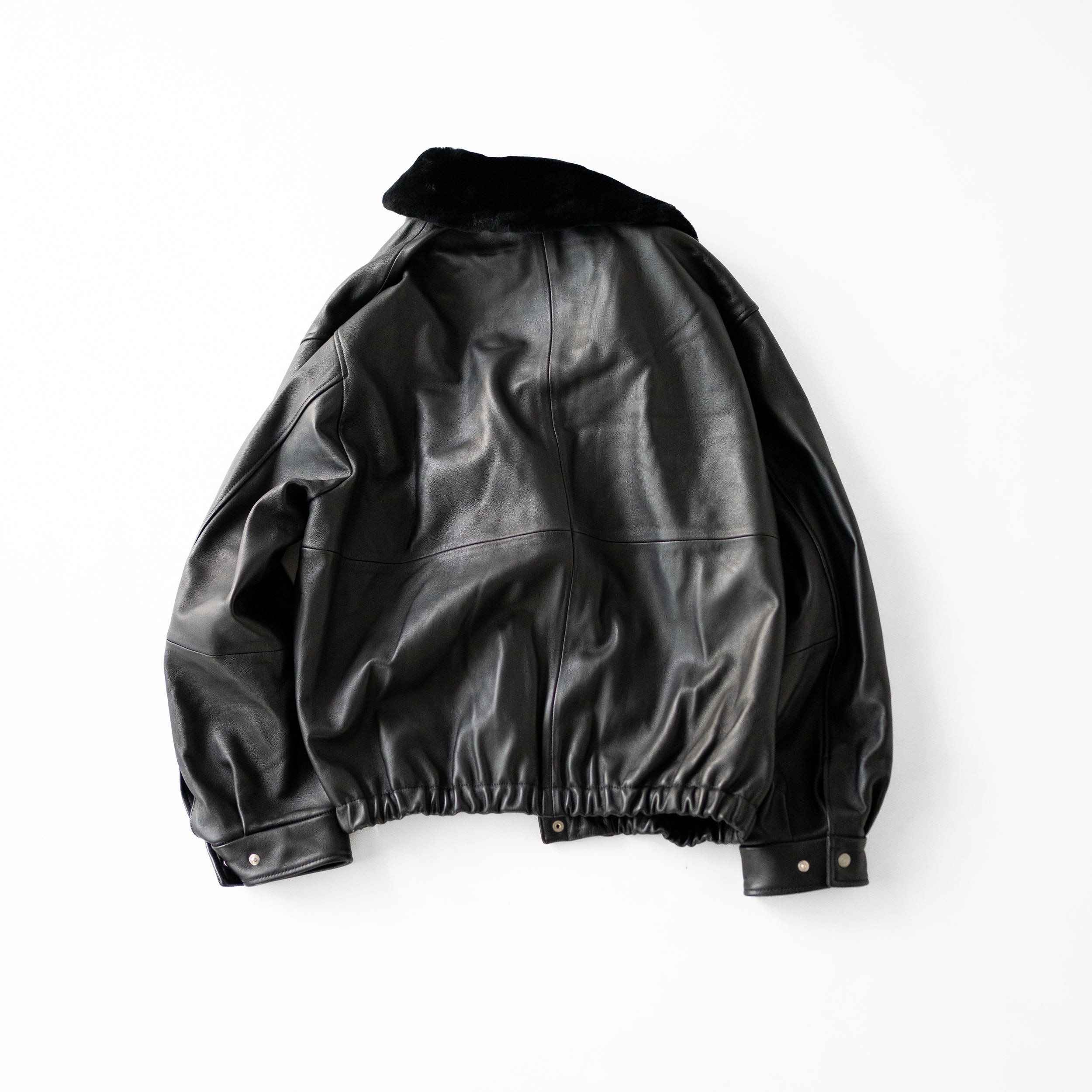 ssstein(シュタイン)/ MOUTON COLLAR SHEEP LEATHER ZIP JACKET