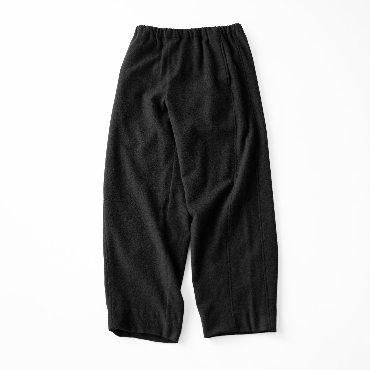 ssstein/ WOOL/CASHMERE FLEECE EASY TWIST TROUSERS "BLACK"