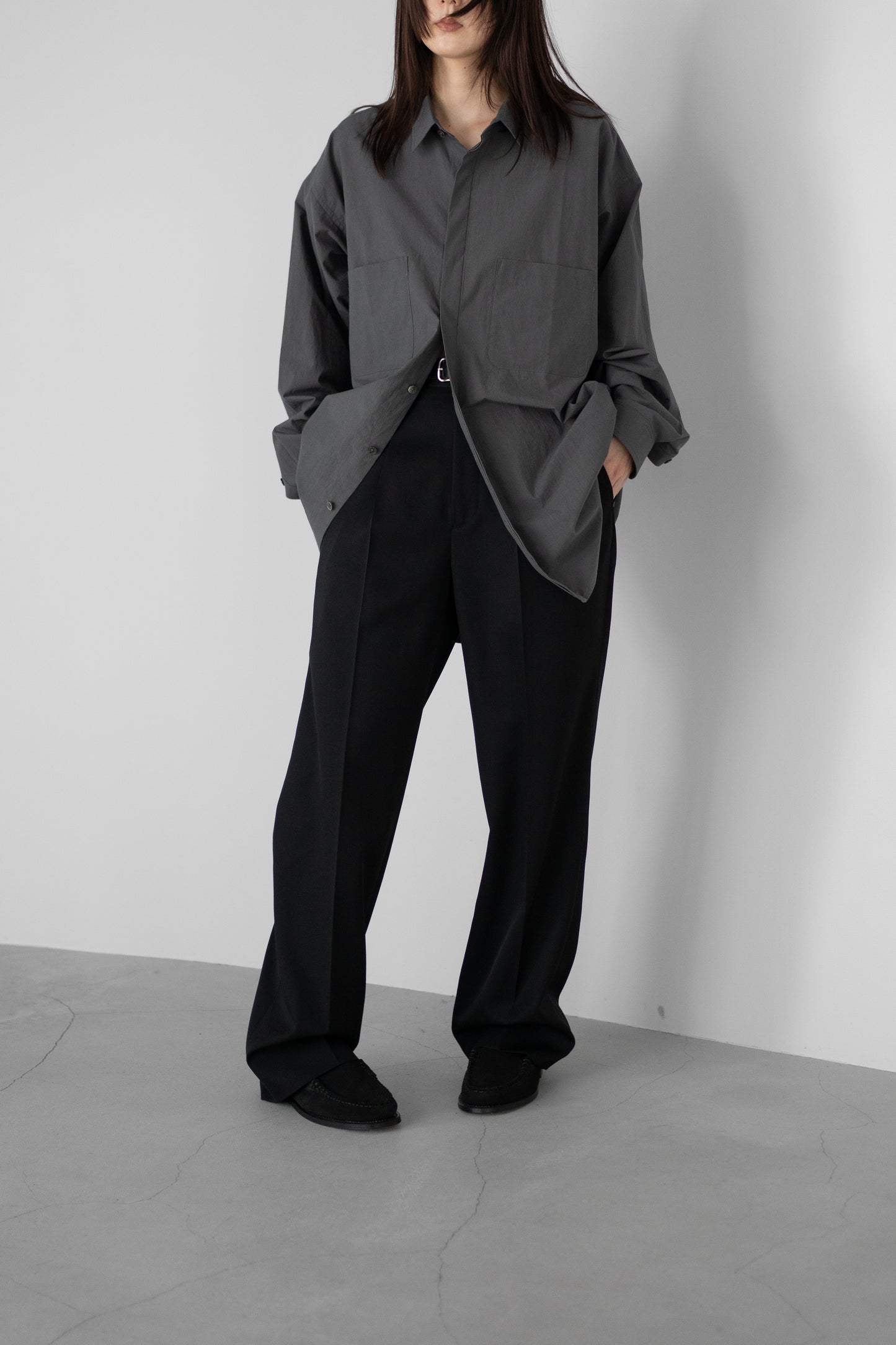 ssstein/ STRAIGHT TROUSERS "BLACK"