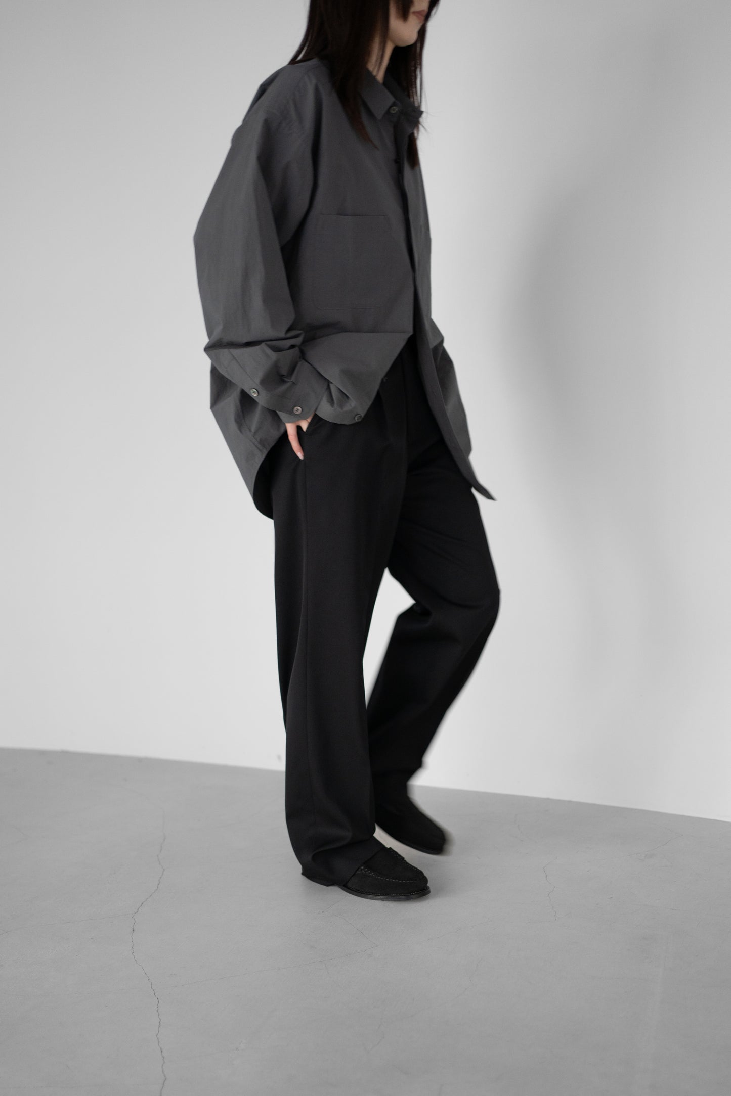 ssstein/ STRAIGHT TROUSERS "BLACK"