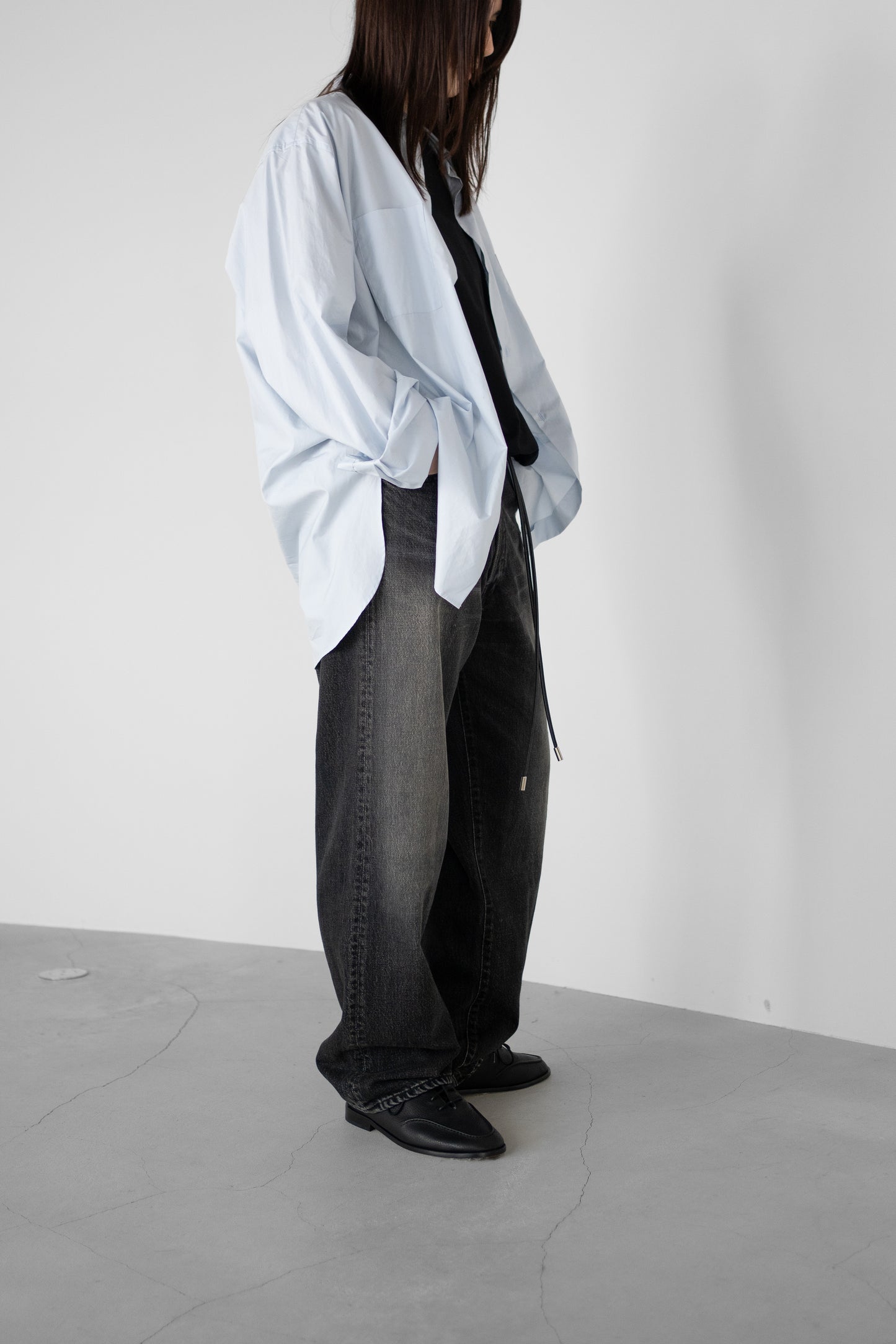 ssstein/ OVERSIZE FIT DENIM PANTS "BLACK"