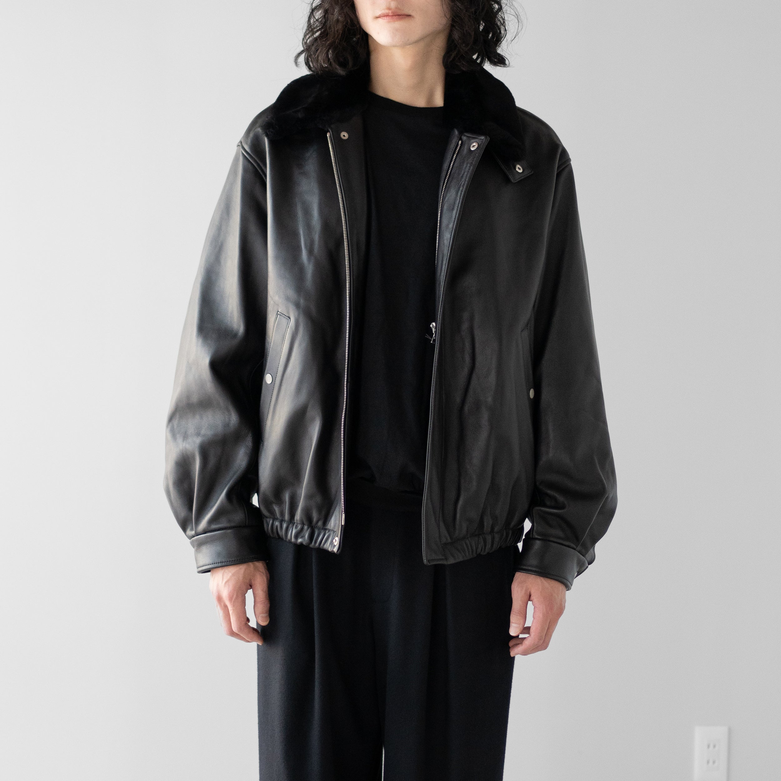 ジャケット・アウター ssstein SHEEP LEATHER HOODED ZIP JACKET leather hooded jacket - ssstein | 10010