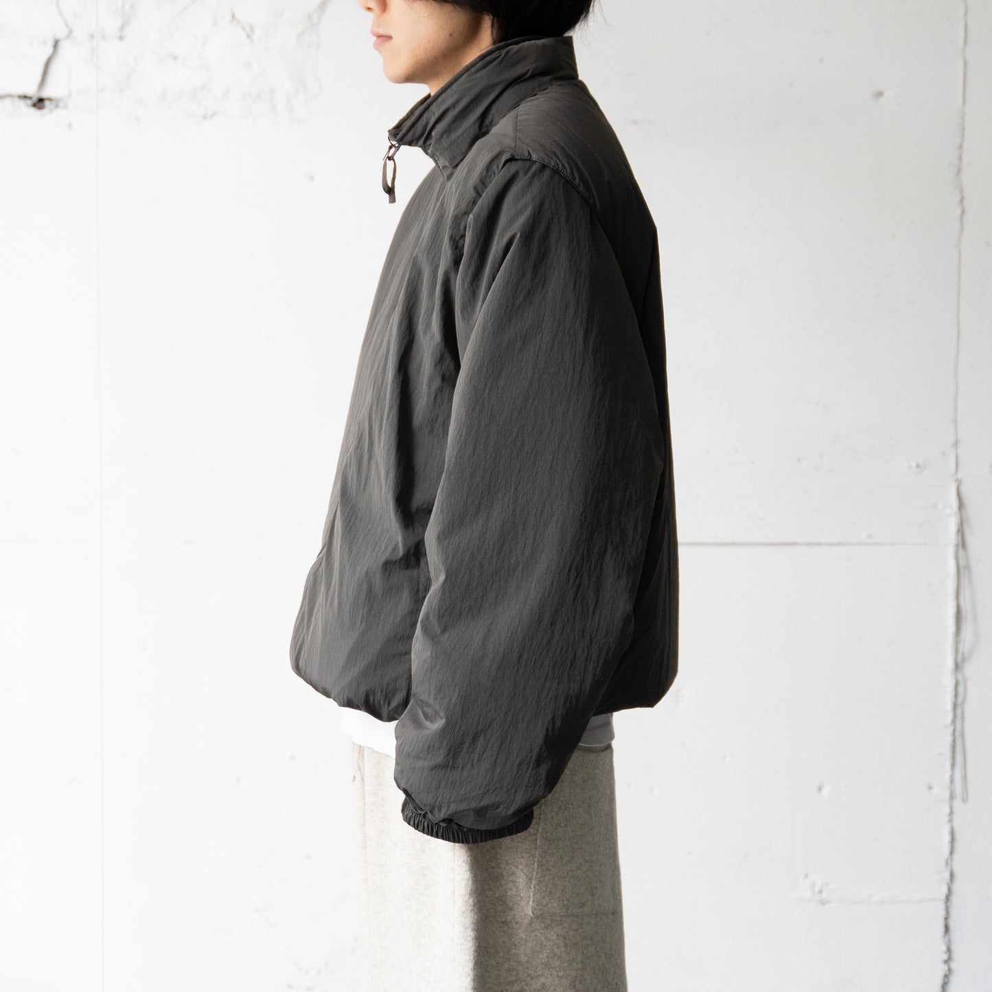 YOKE/ DETACHABLE MILYTARY BLOUSON "CHARCOAL"