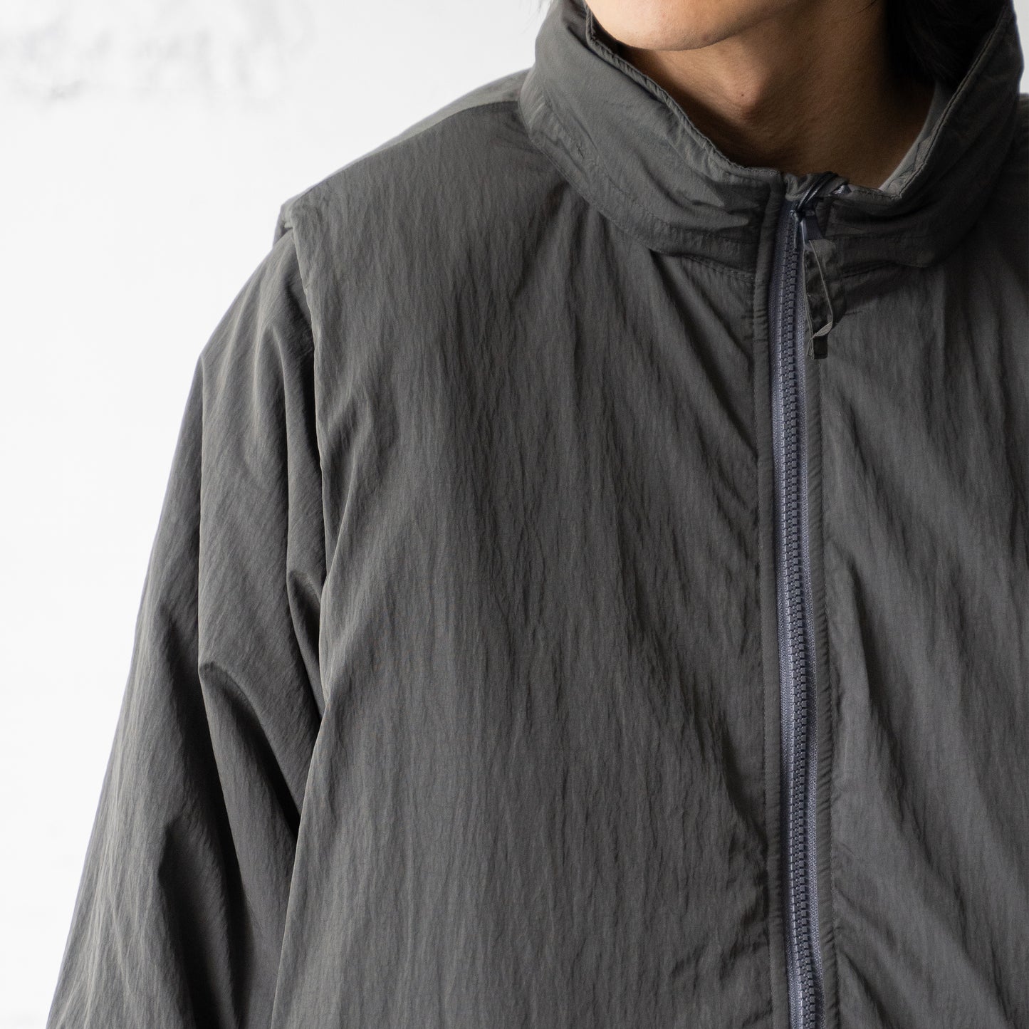 YOKE/ DETACHABLE MILYTARY BLOUSON "CHARCOAL"