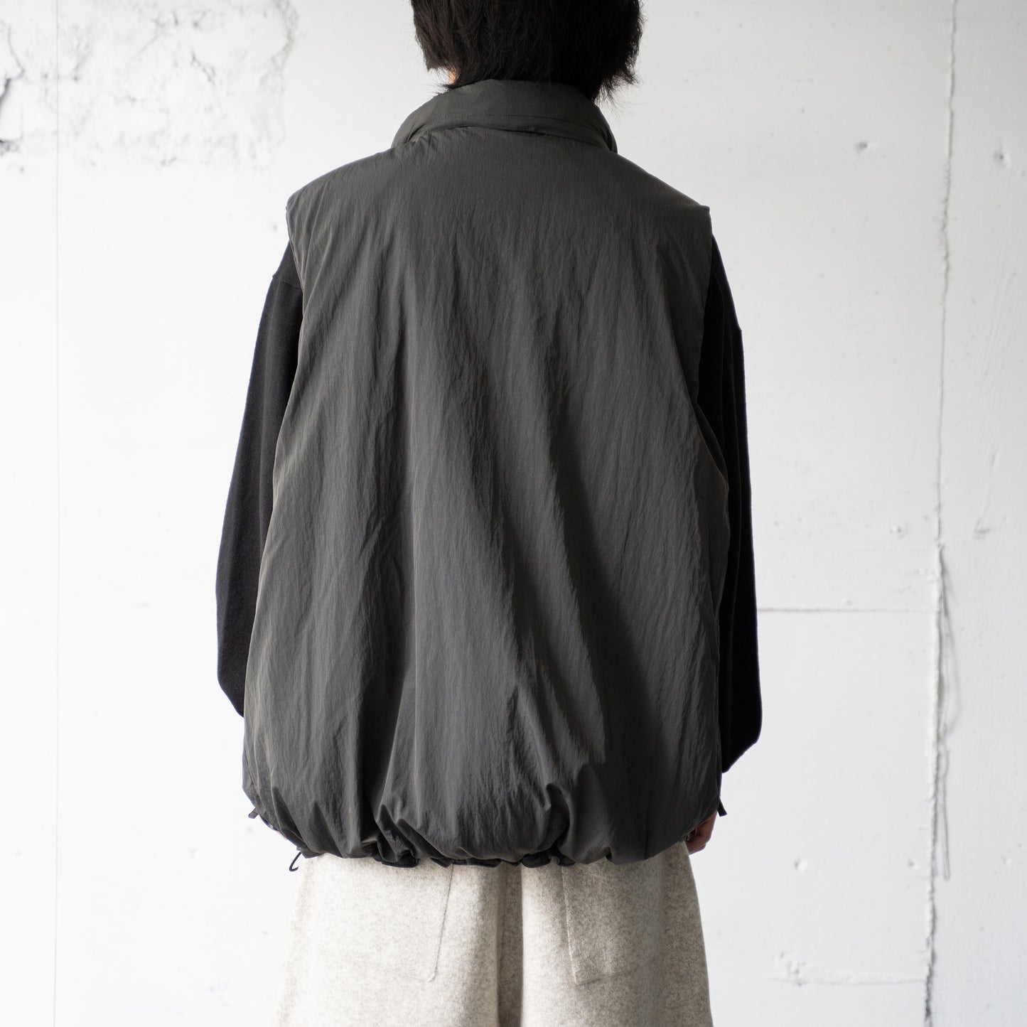 YOKE/ DETACHABLE MILYTARY BLOUSON "CHARCOAL"