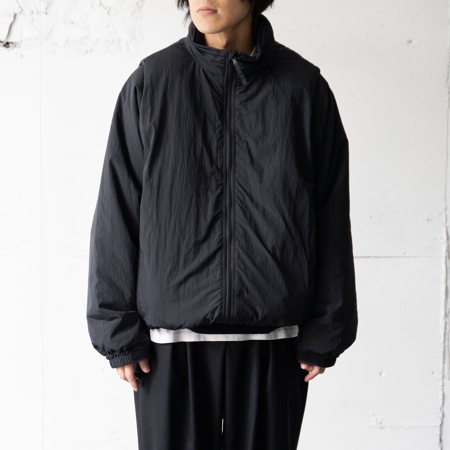 YOKE/ DETACHABLE MILYTARY BLOUSON "BLACK"