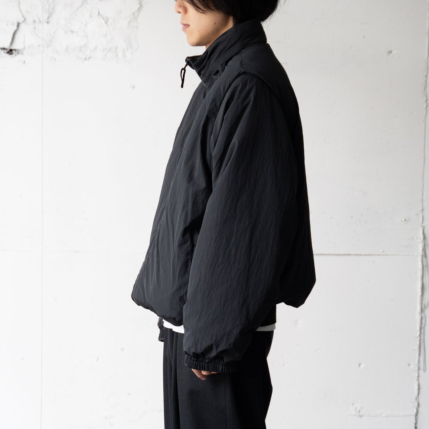 YOKE/ DETACHABLE MILYTARY BLOUSON "BLACK"