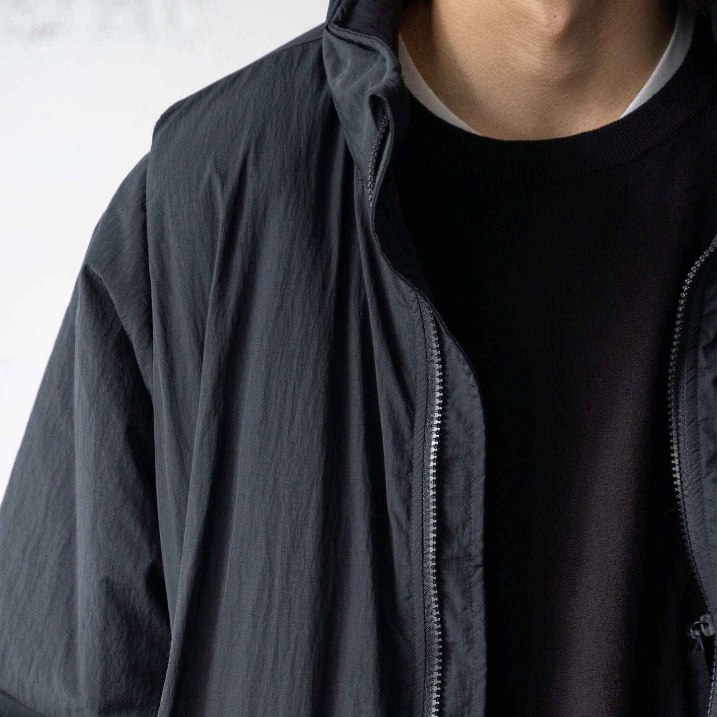 YOKE/ DETACHABLE MILYTARY BLOUSON "BLACK"